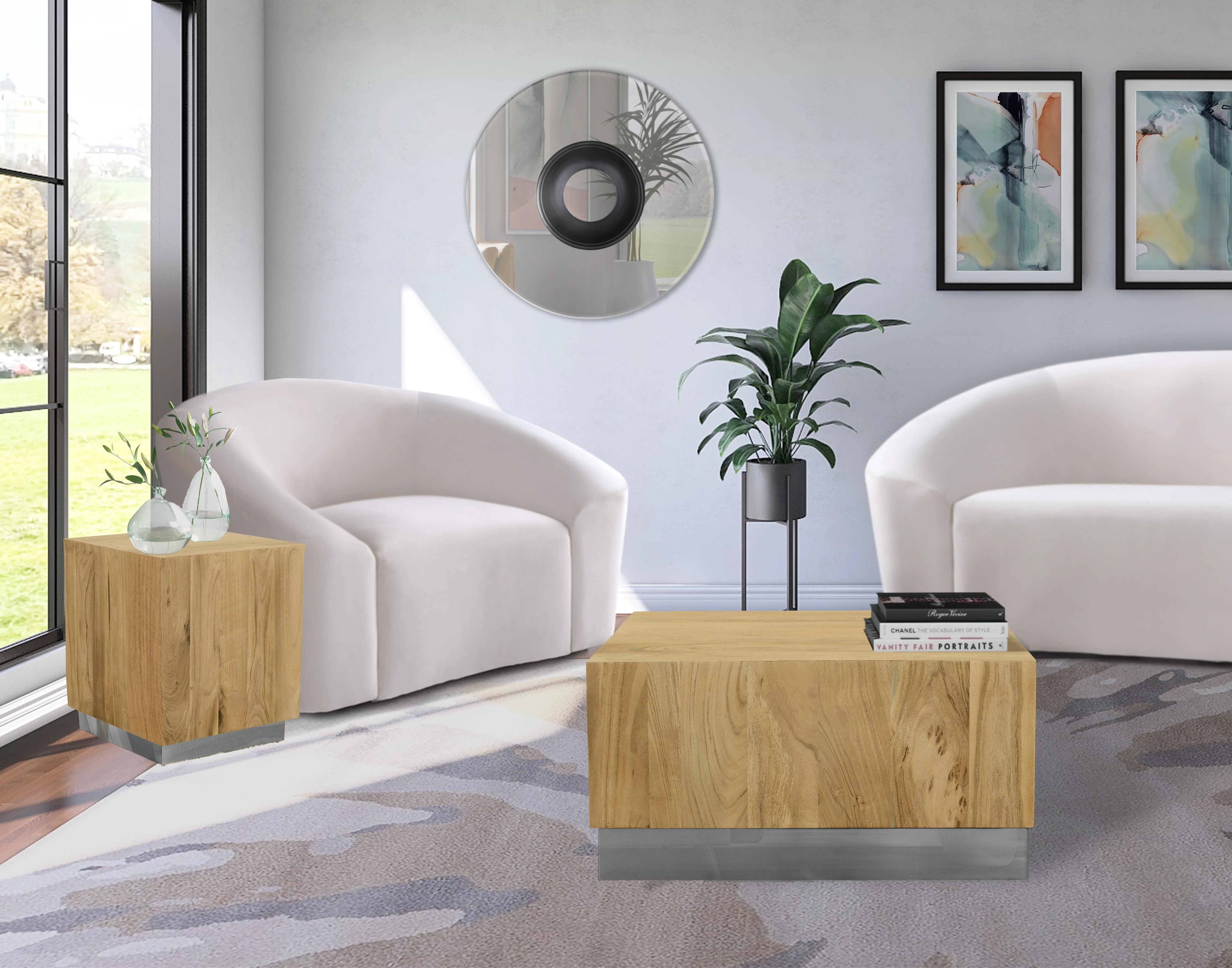 Acacia Chrome Coffee Table - Image 8
