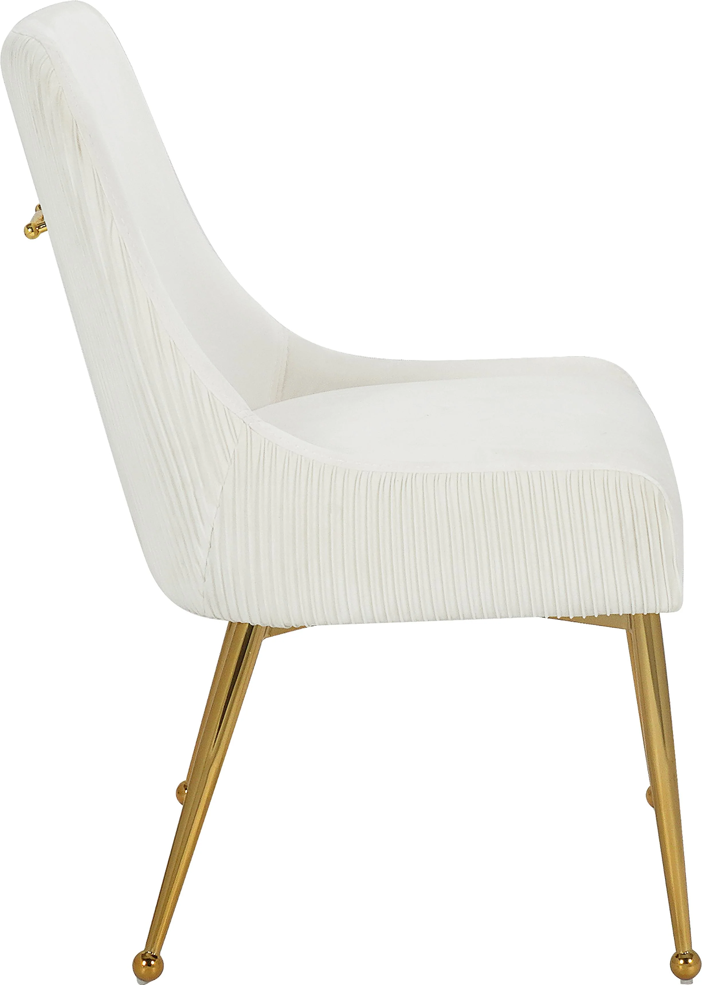 Ace Cream Velvet Dining Chair - Image 3