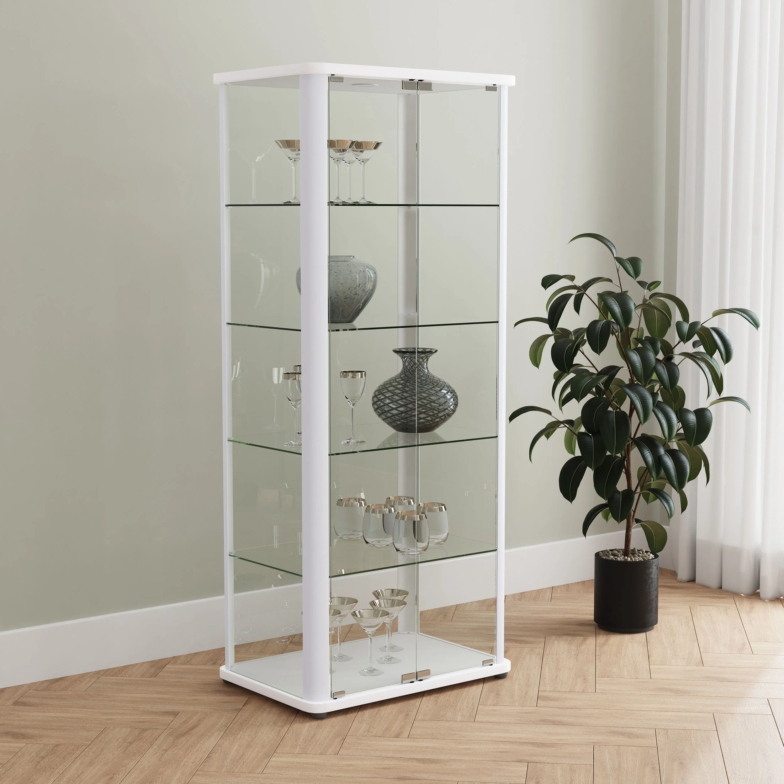 Aero Curio Cabinet with LED Lighting - Image 2