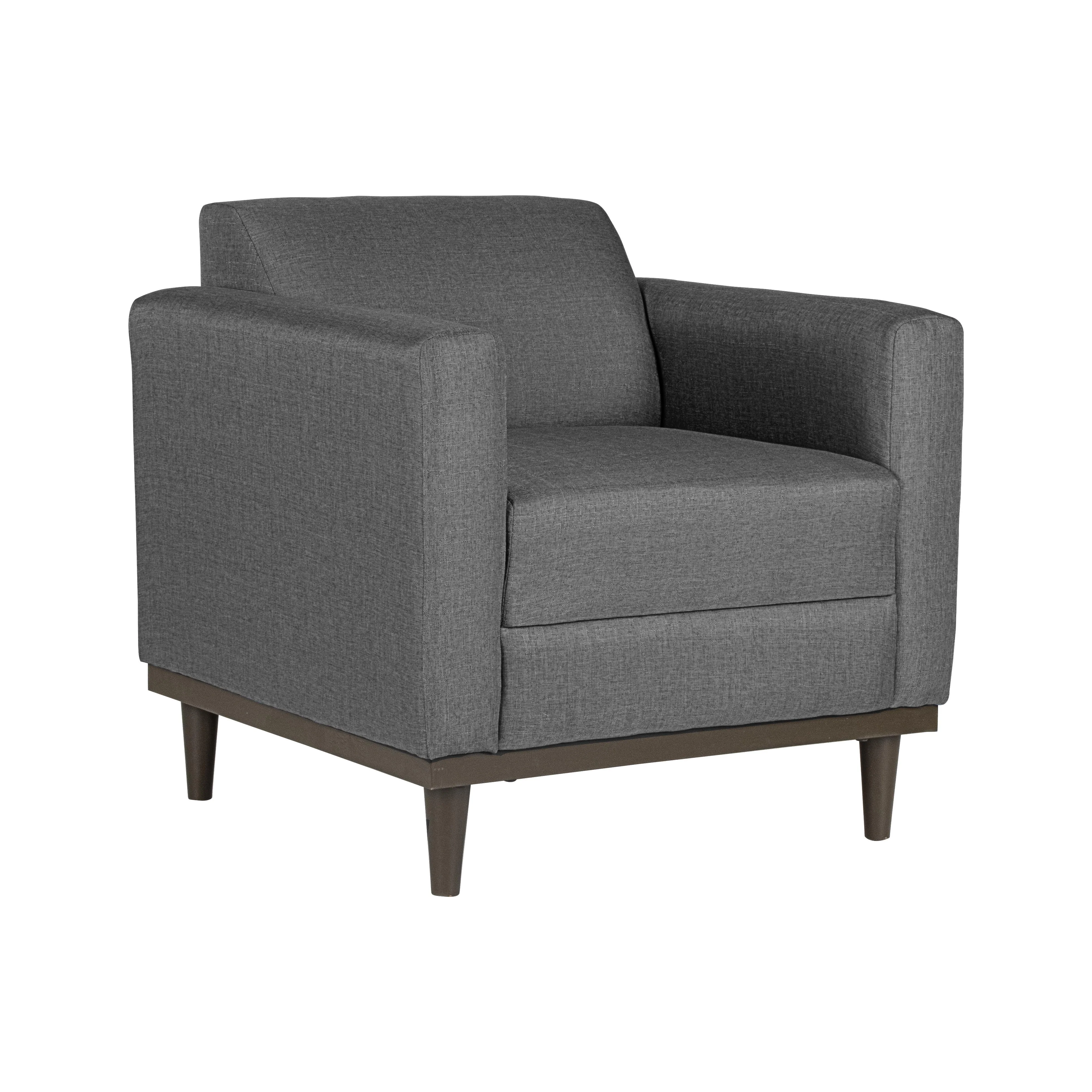 AIDEN CHAIR W/1 THROW PILLOW-SILVER GRAY - Image 2