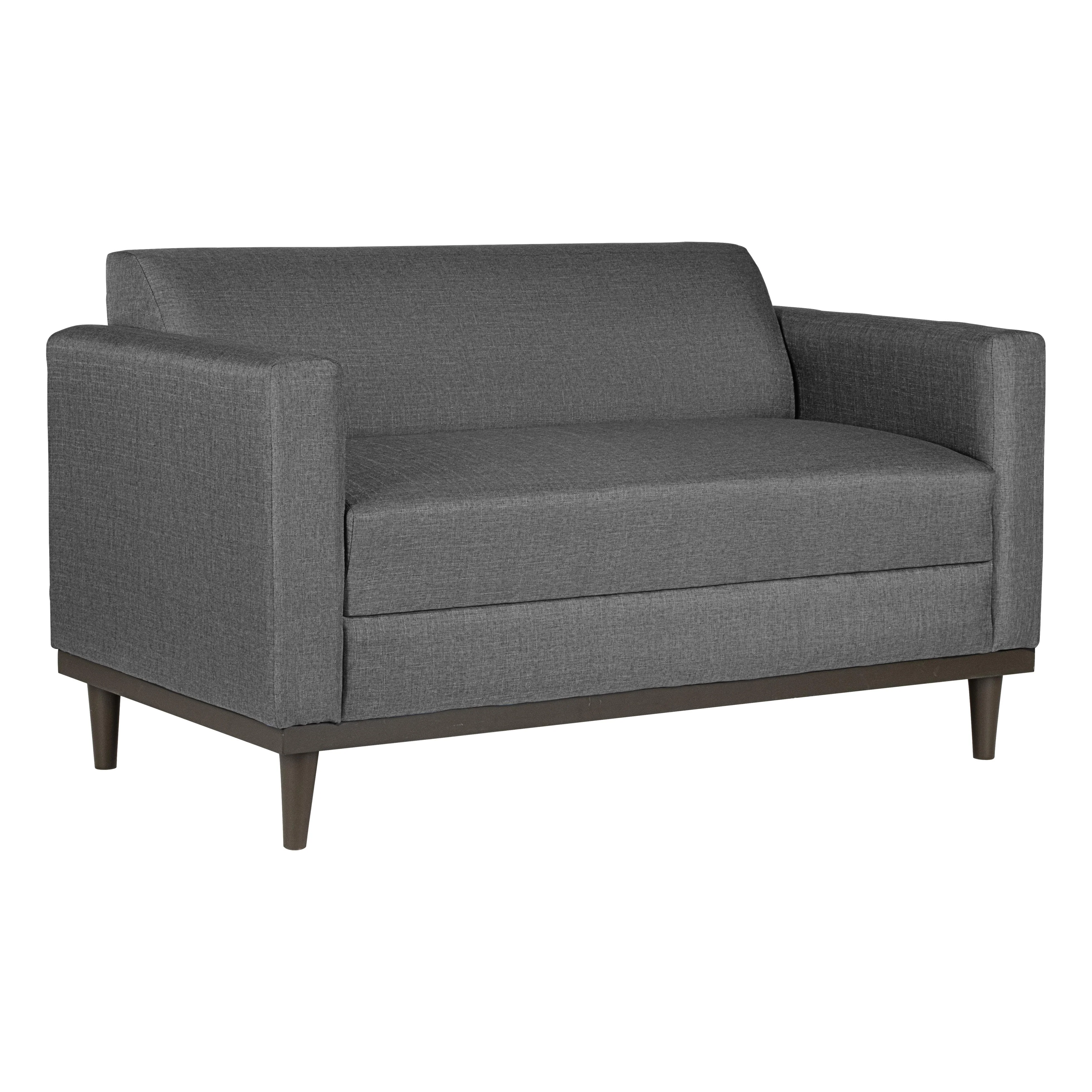 AIDEN LOVESEAT W/2 THROW PILLOWS-SILVER GRAY - Image 2