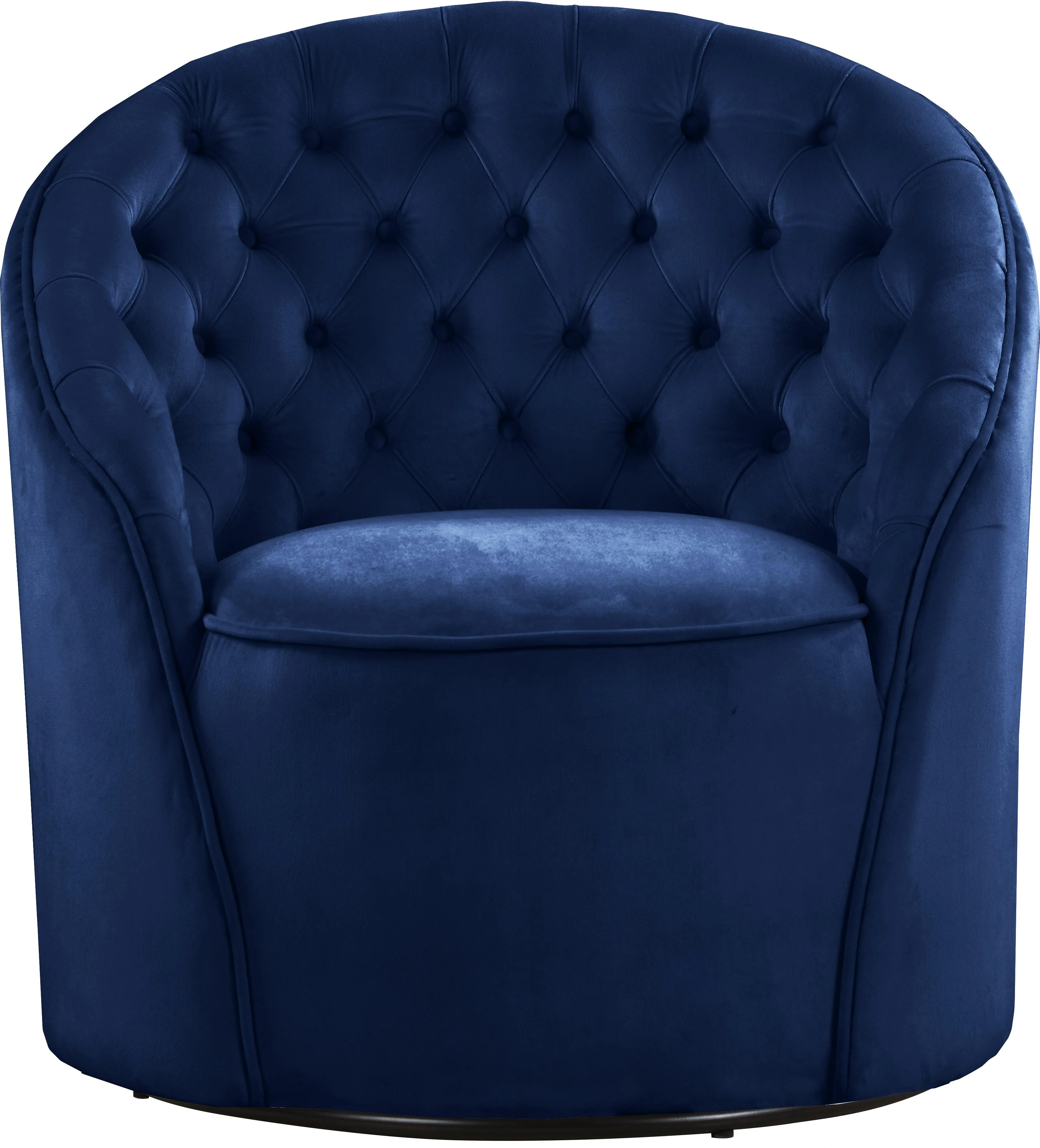 Alessio Navy Velvet Accent Chair - Image 4