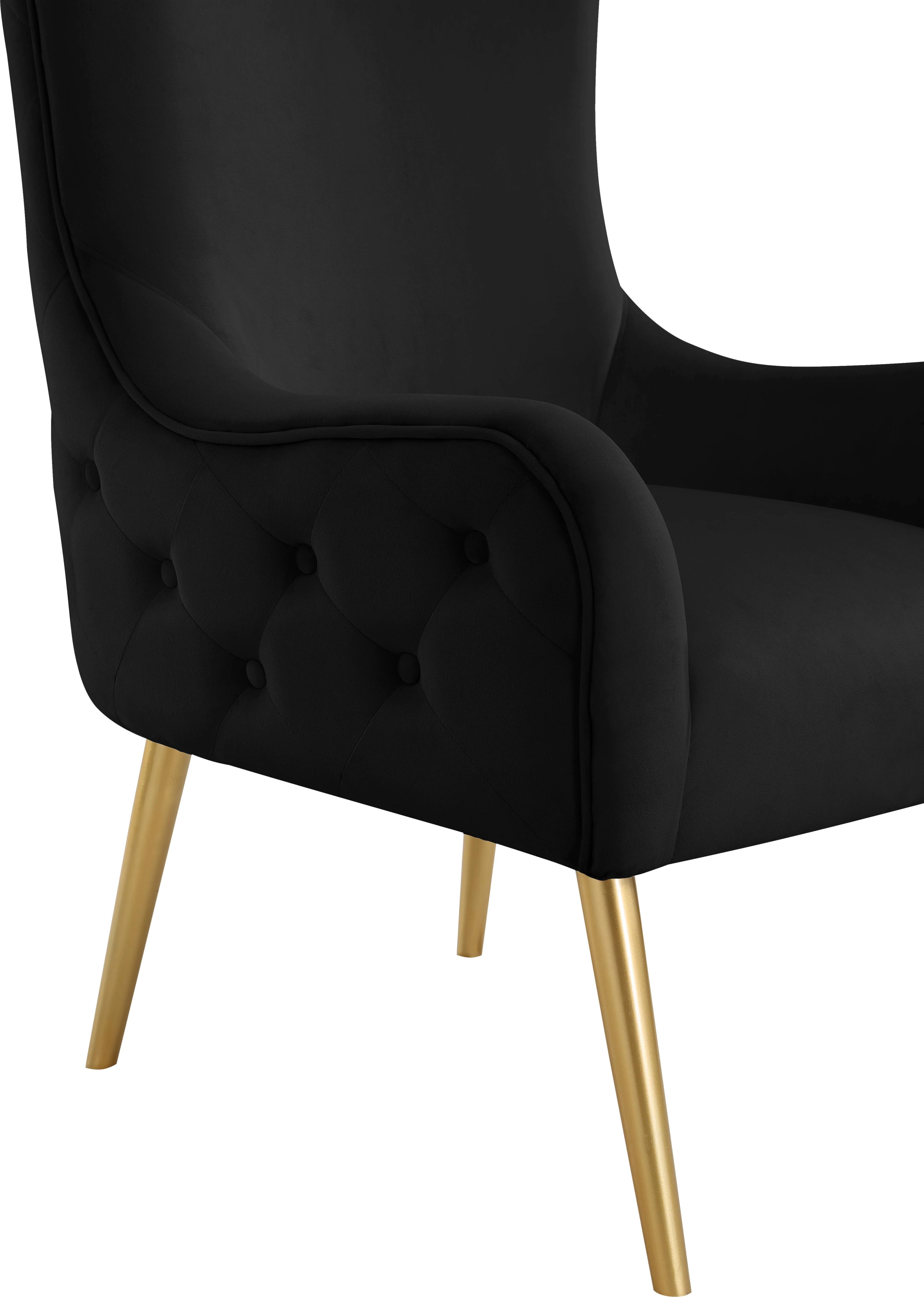 Alexander Black Velvet Accent Chair - Image 6