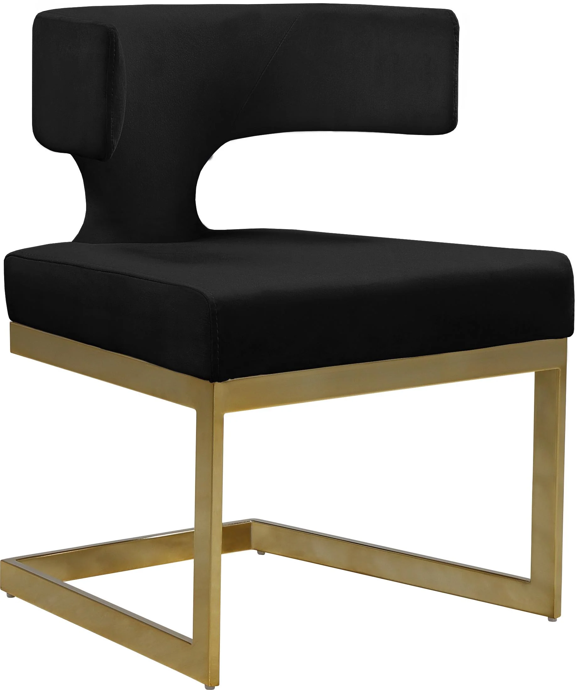 Alexandra Black Velvet Dining Chair - Image 5