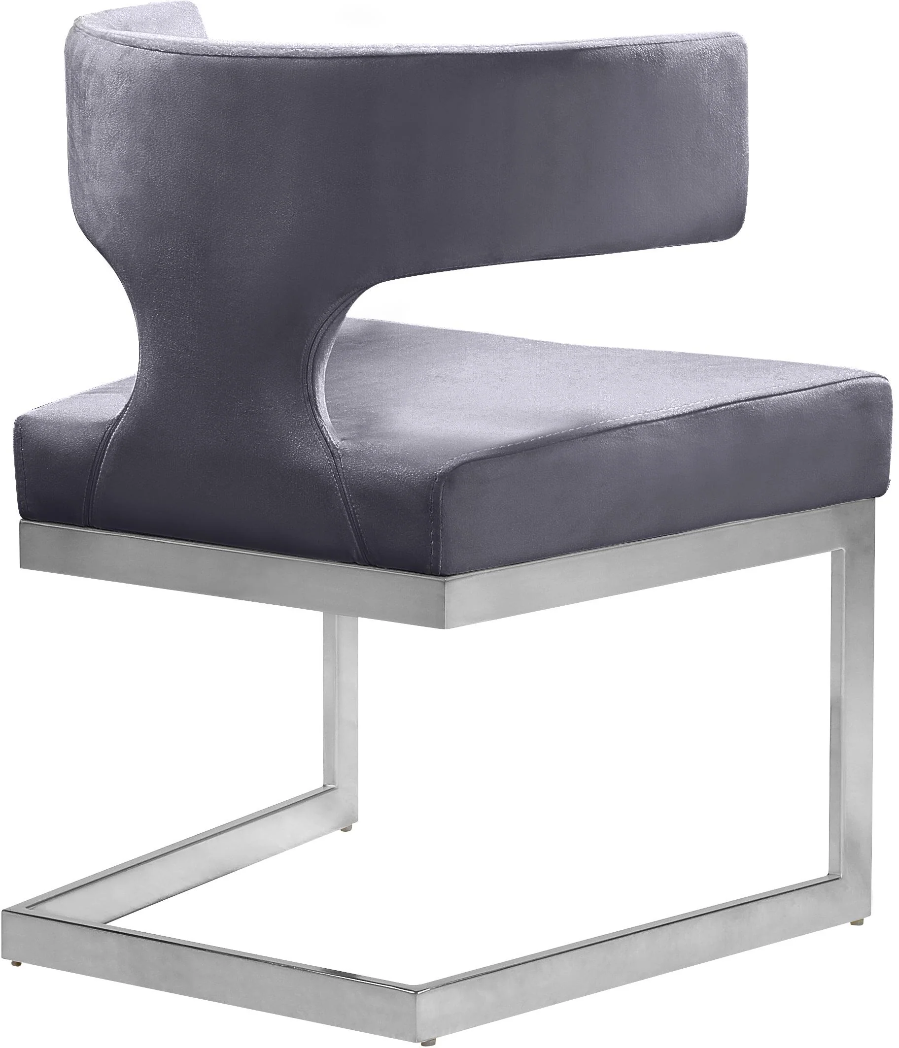Alexandra Grey Velvet Dining Chair - Image 12