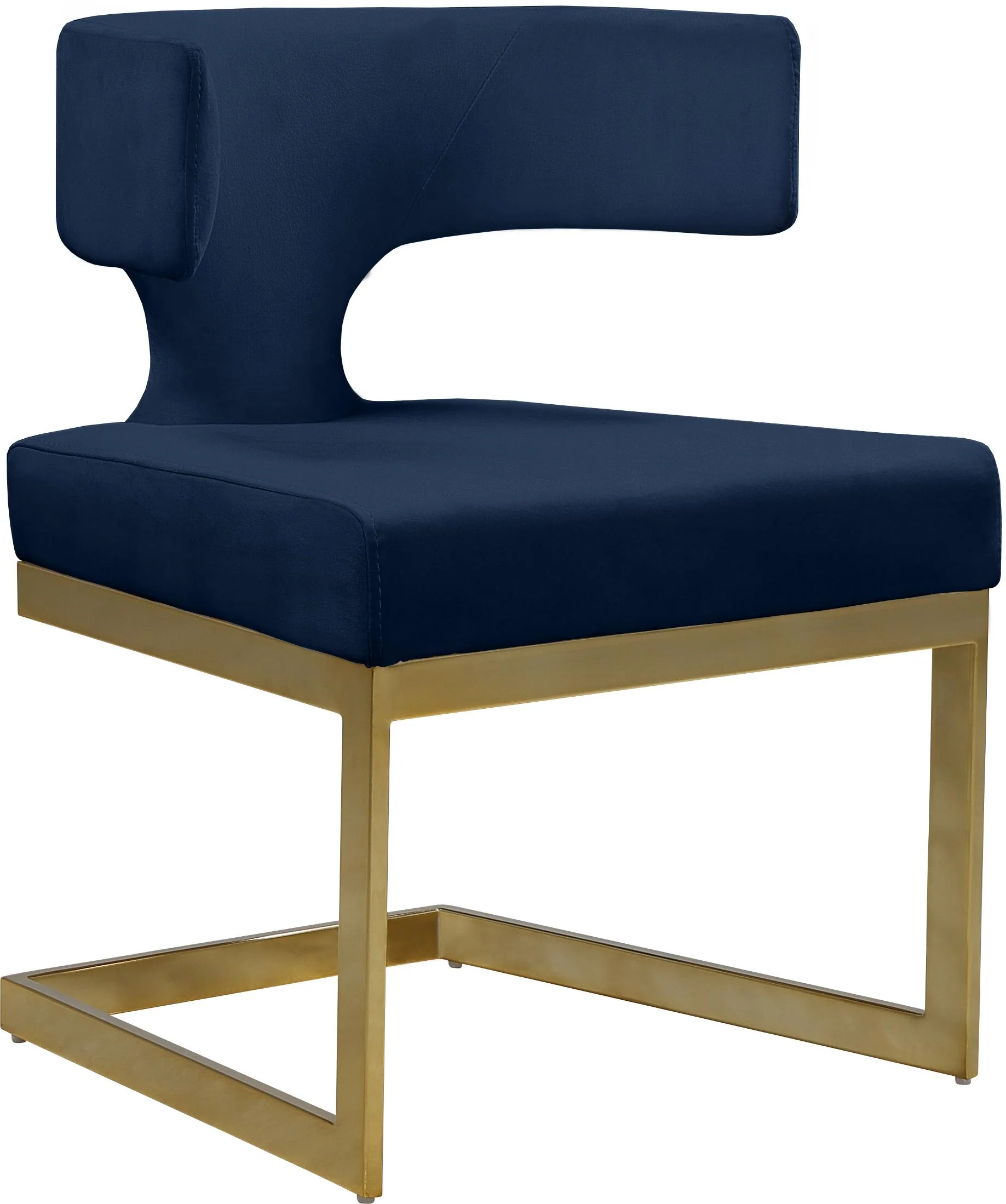 Alexandra Navy Velvet Dining Chair - Image 5