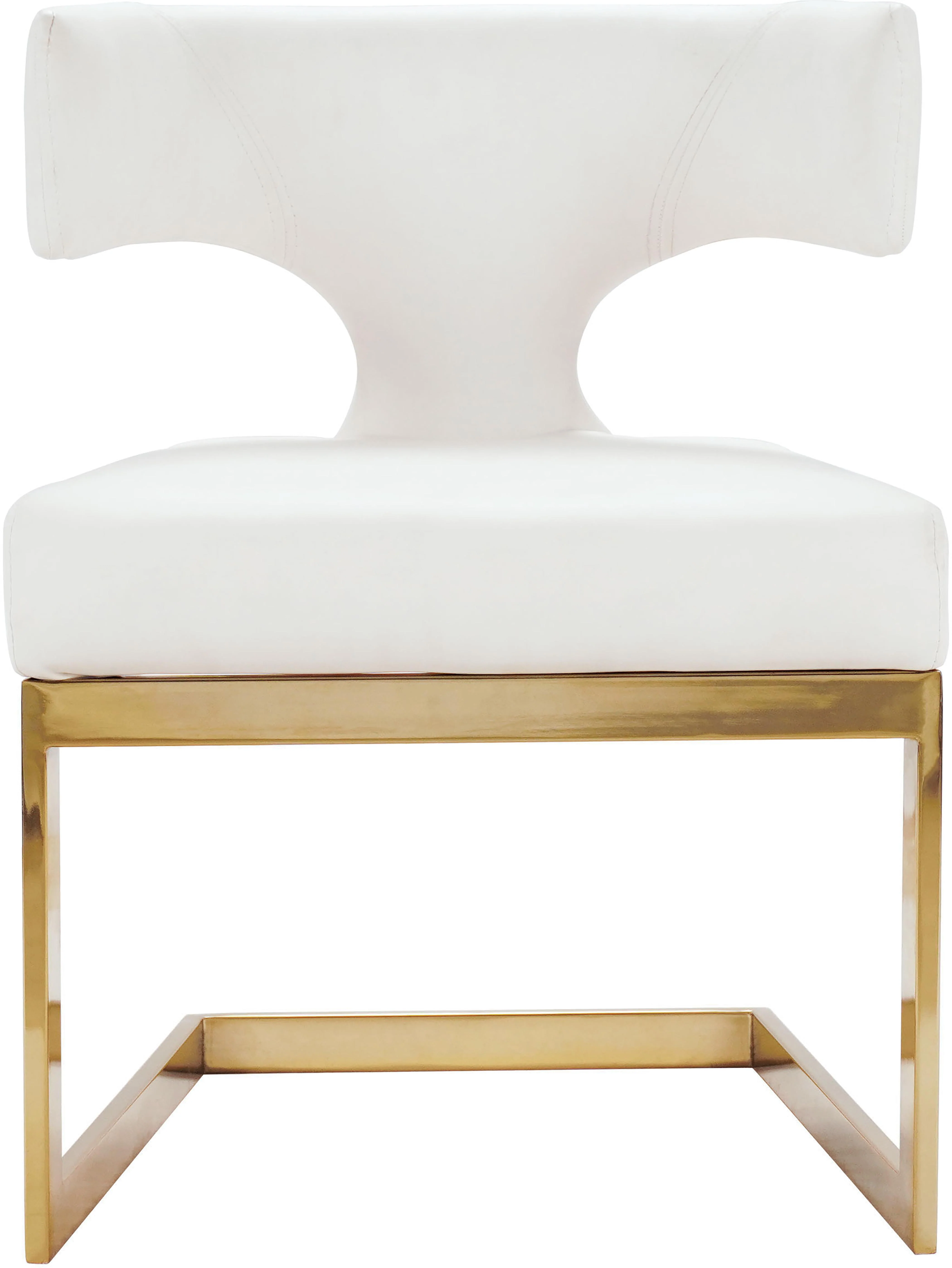 Alexandra White Faux Leather Dining Chair - Image 3