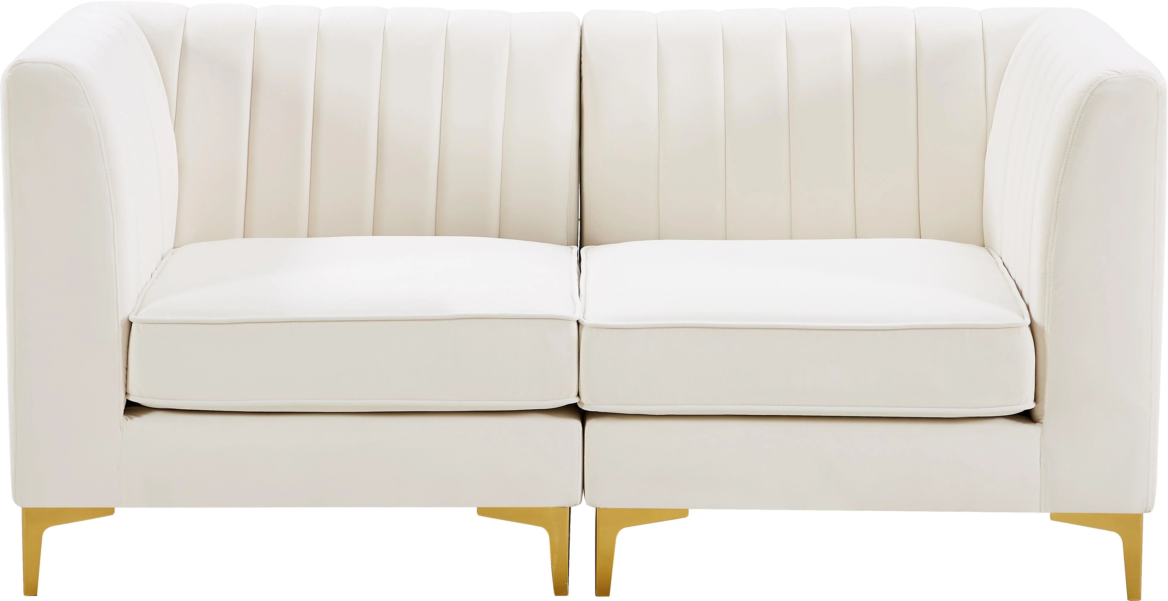 Alina Cream Velvet Modular Sofa - Image 14