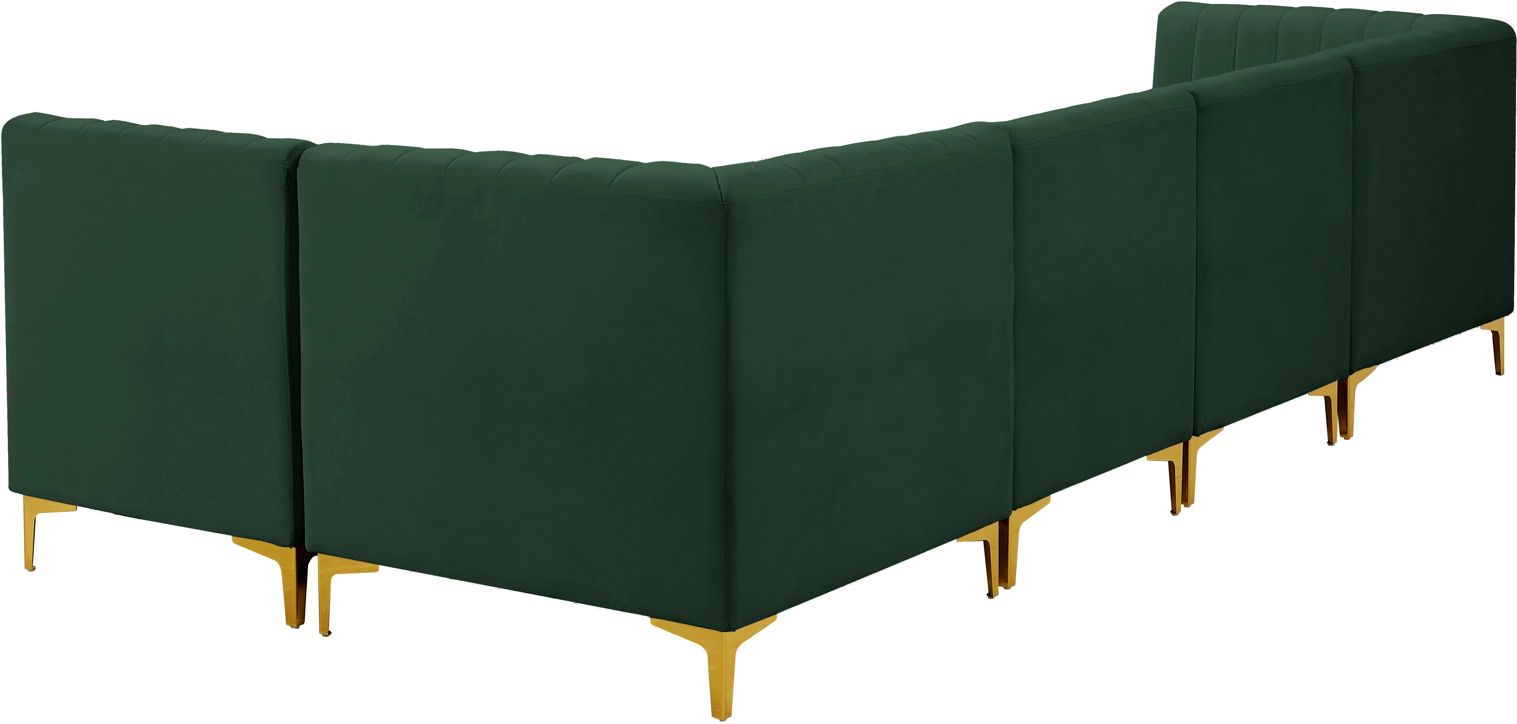 Alina Green Velvet Modular Sectional - Image 45