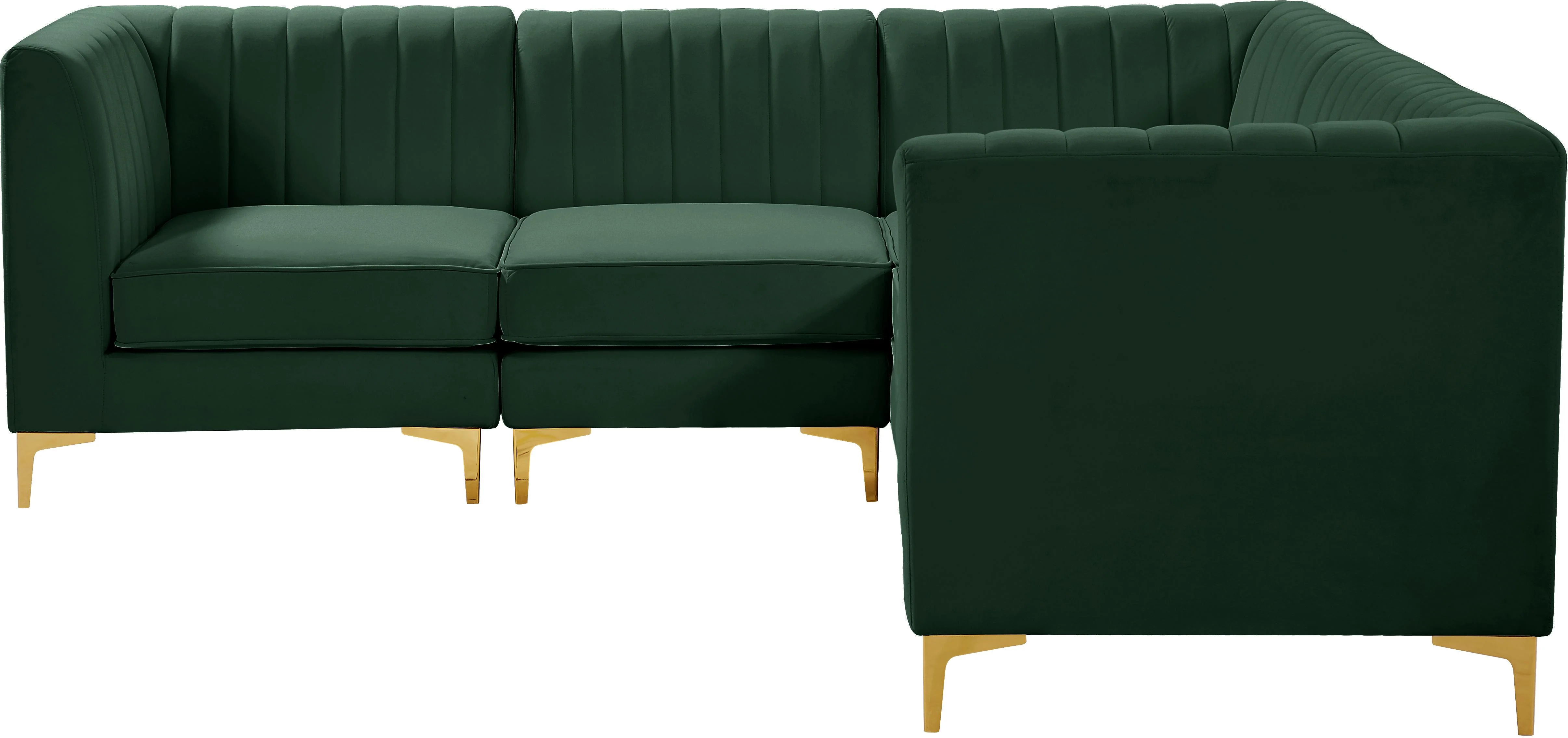 Alina Green Velvet Modular Sectional - Image 53