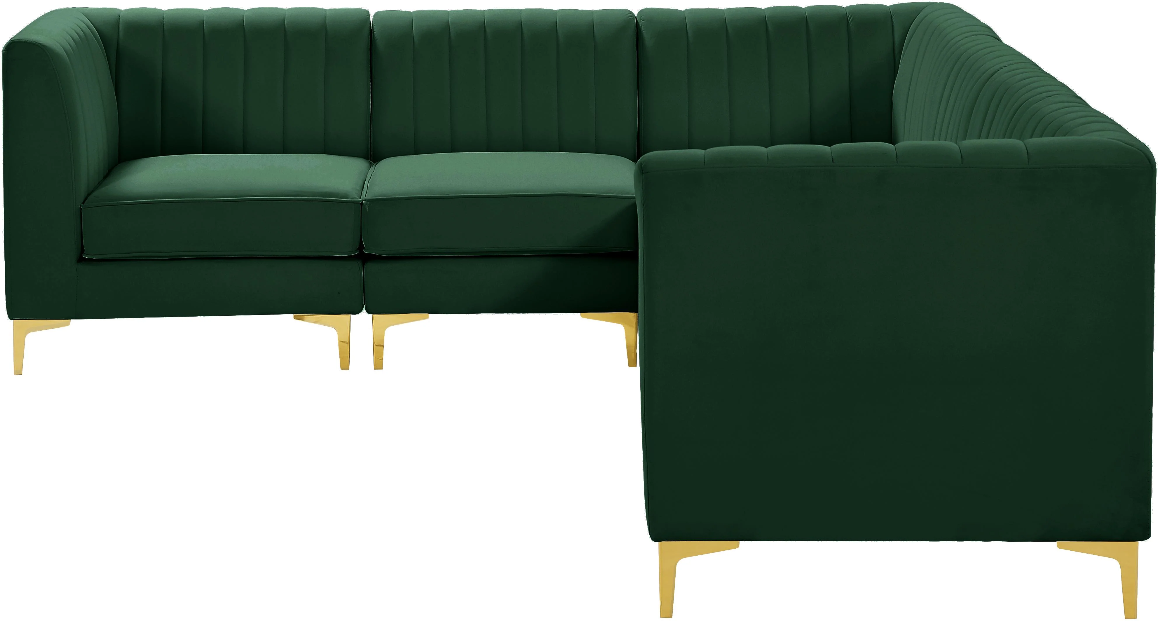 Alina Green Velvet Modular Sectional - Image 61