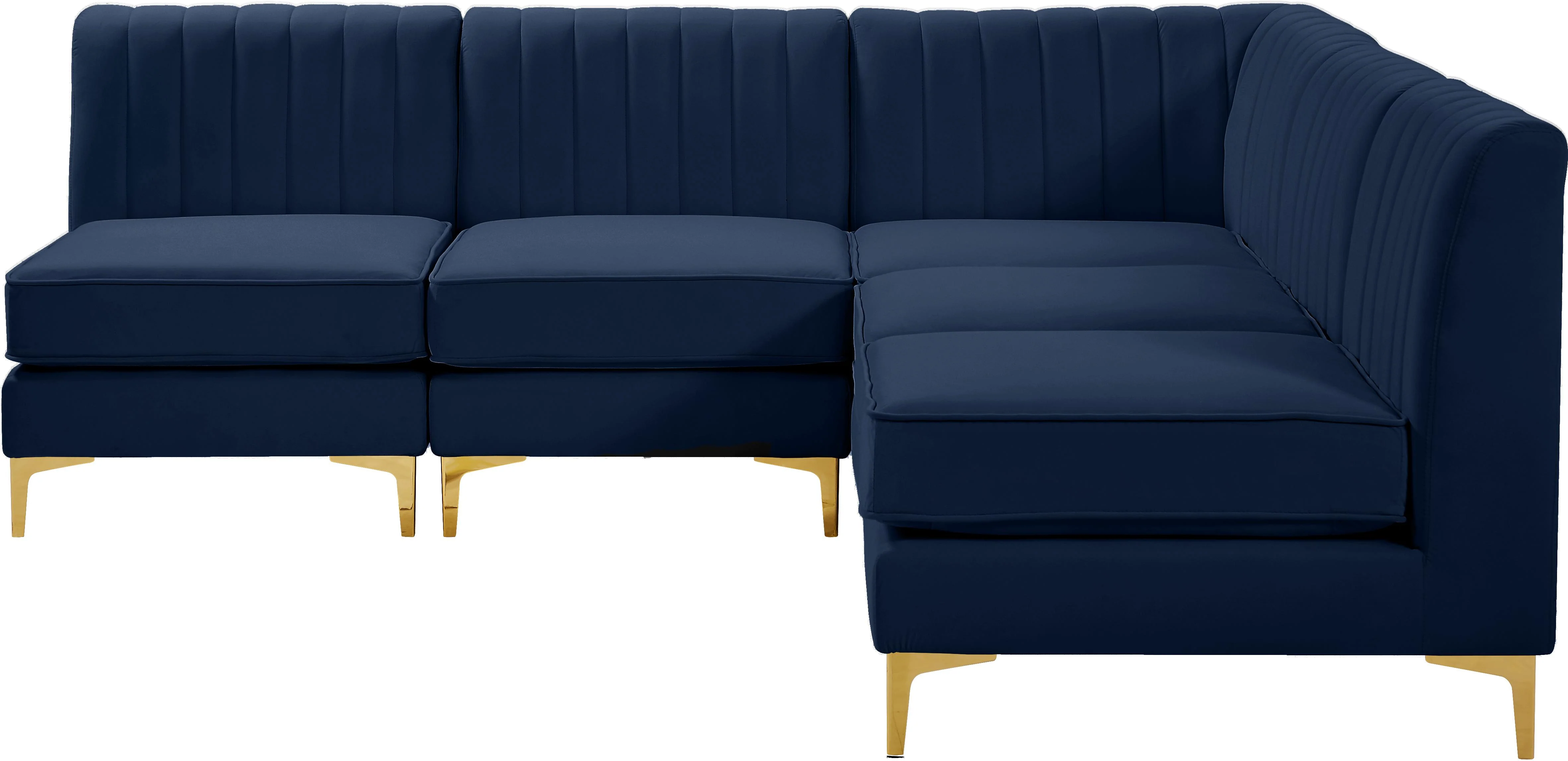 Alina Navy Velvet Modular Sectional - Image 15