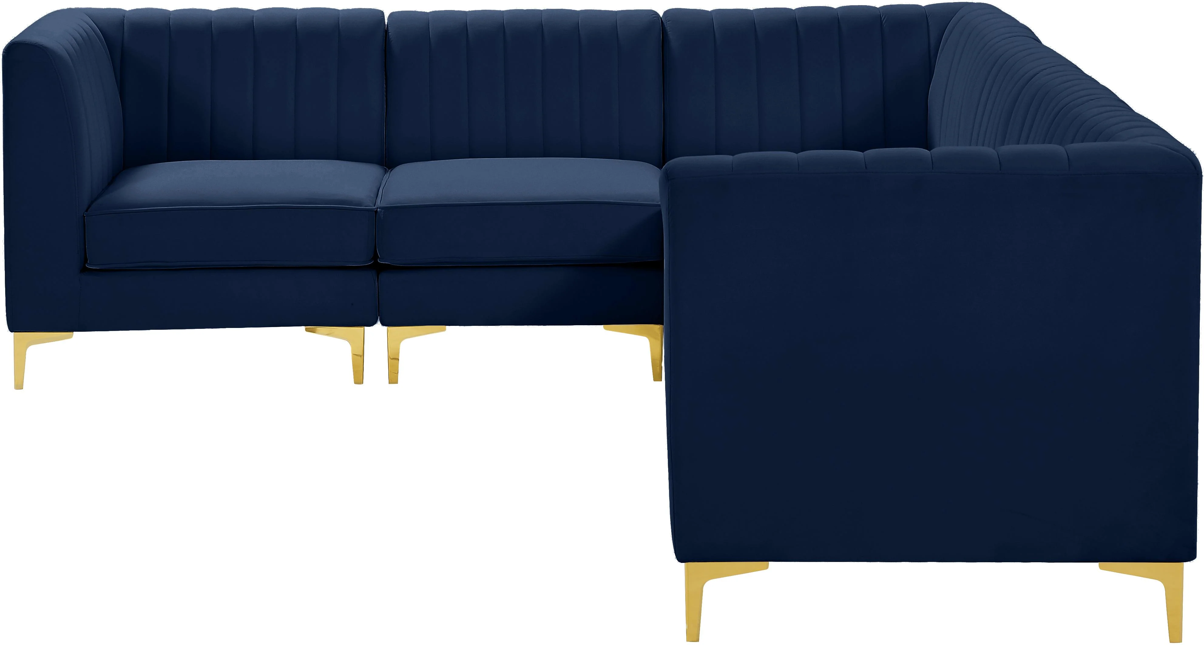 Alina Navy Velvet Modular Sectional - Image 37