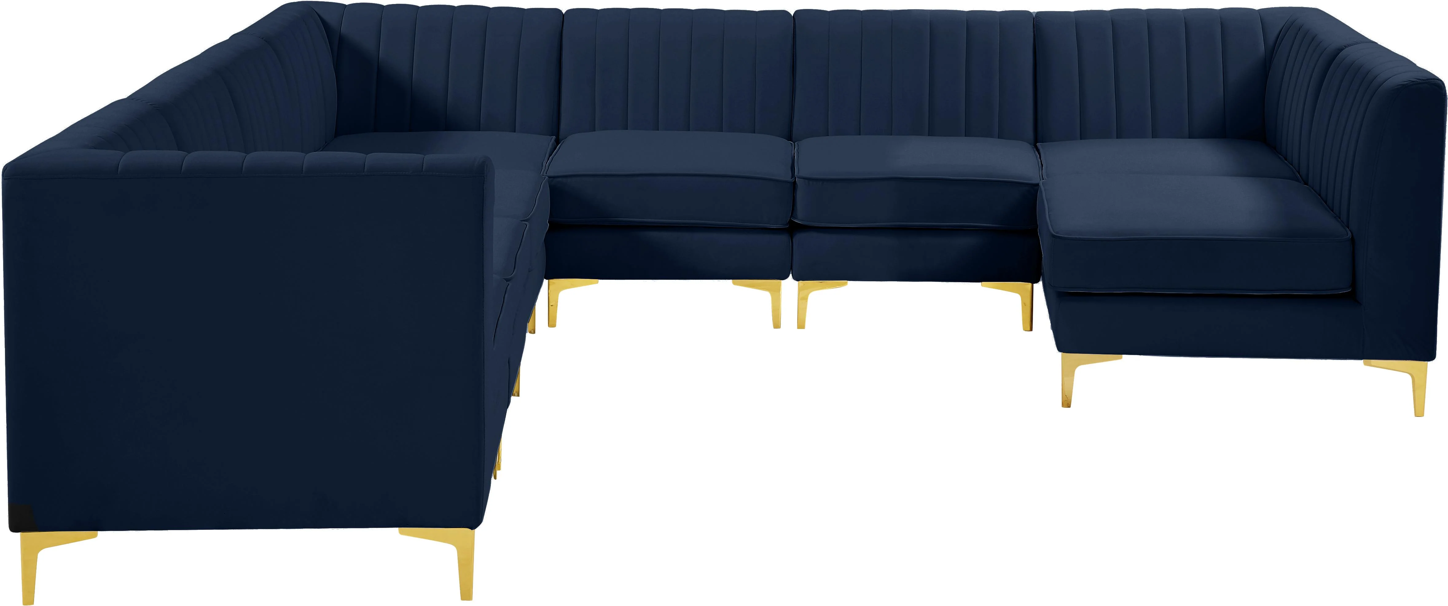 Alina Navy Velvet Modular Sectional - Image 55