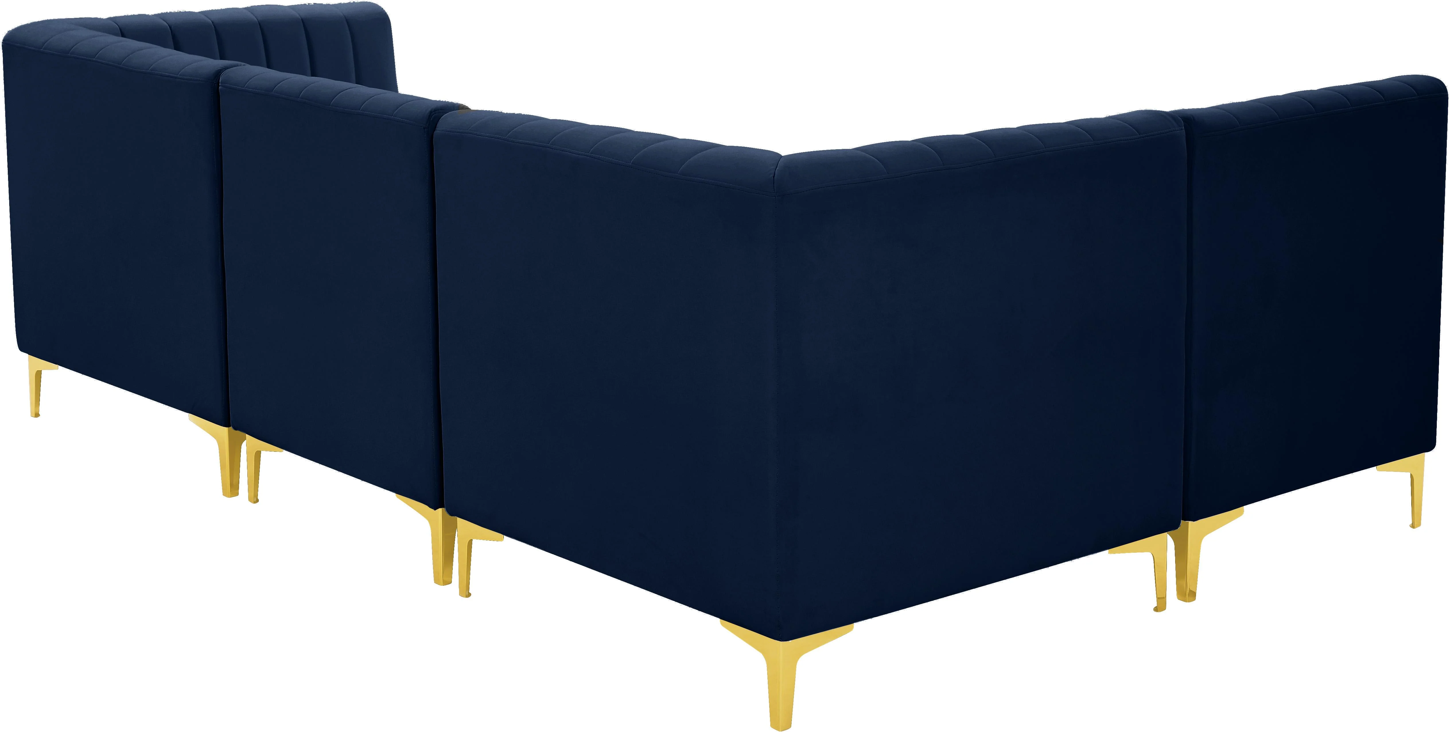 Alina Navy Velvet Modular Sectional - Image 7