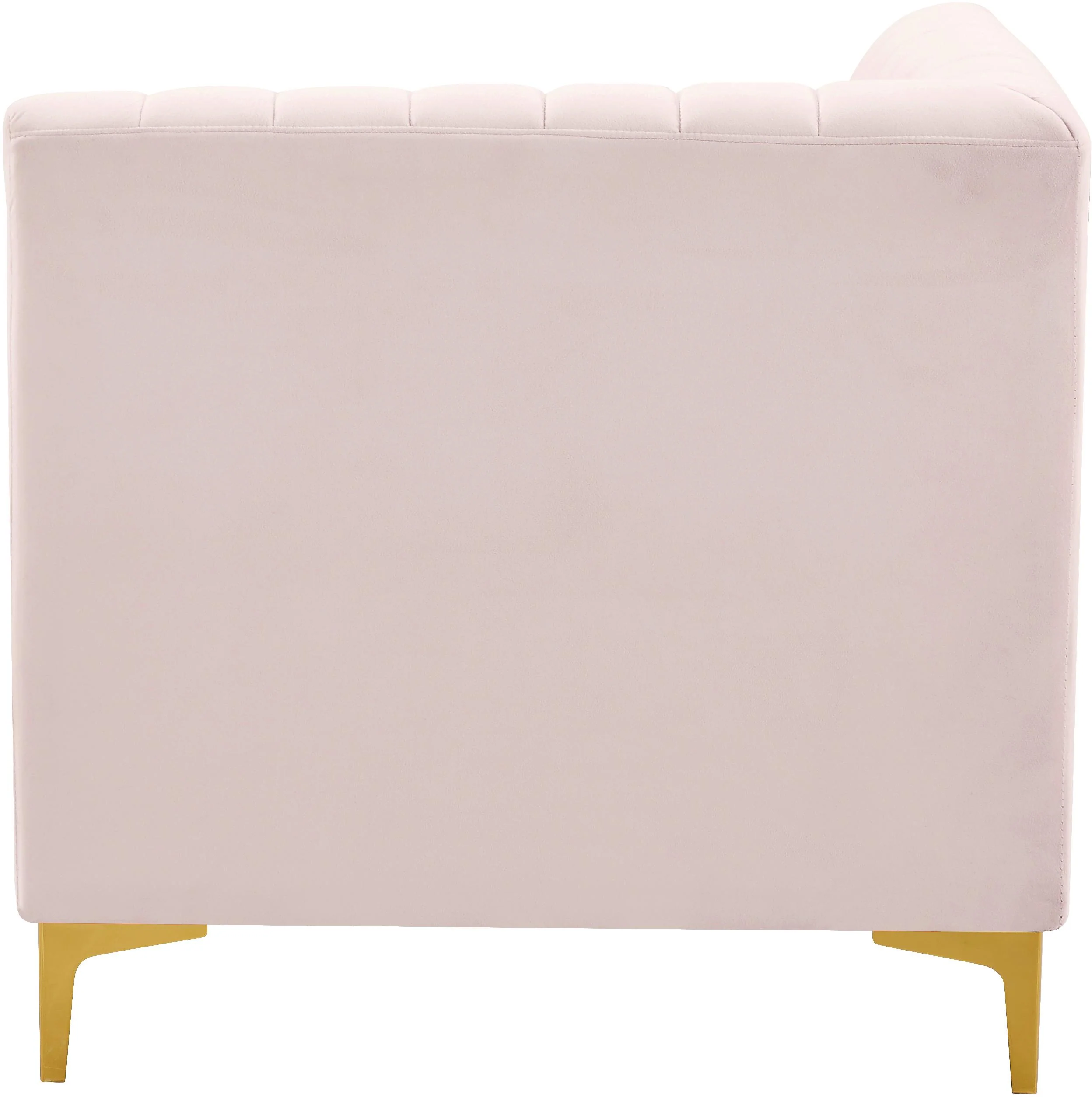 Alina Pink Velvet Corner Chair - Image 8