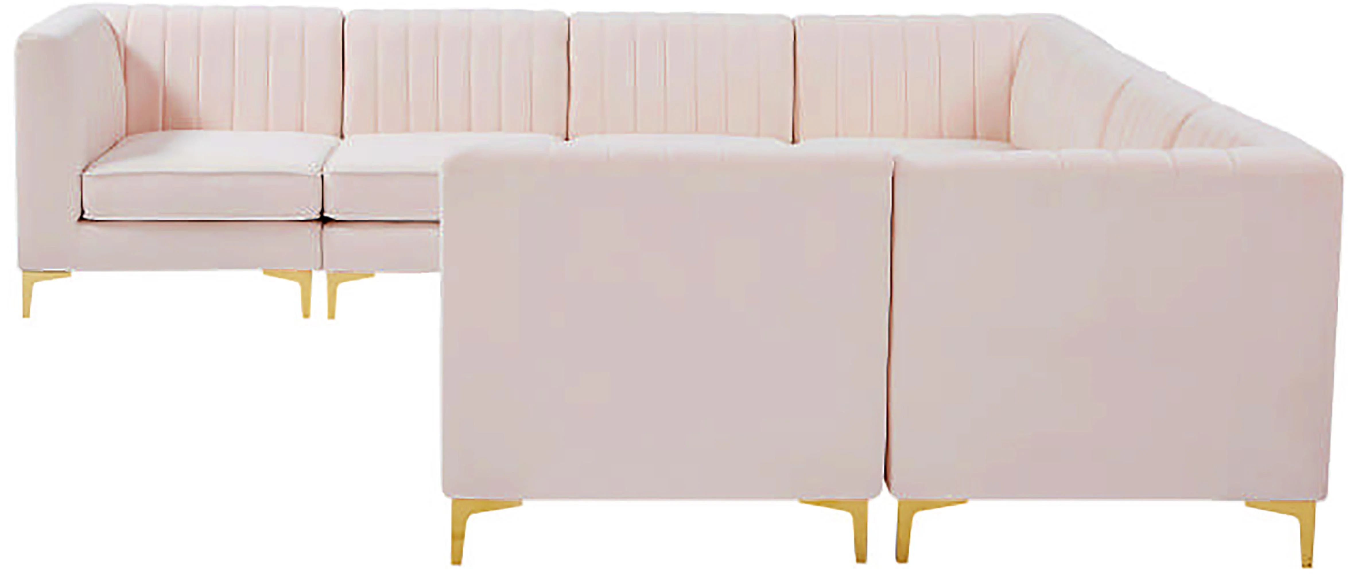 Alina Pink Velvet Modular Sectional - Image 78