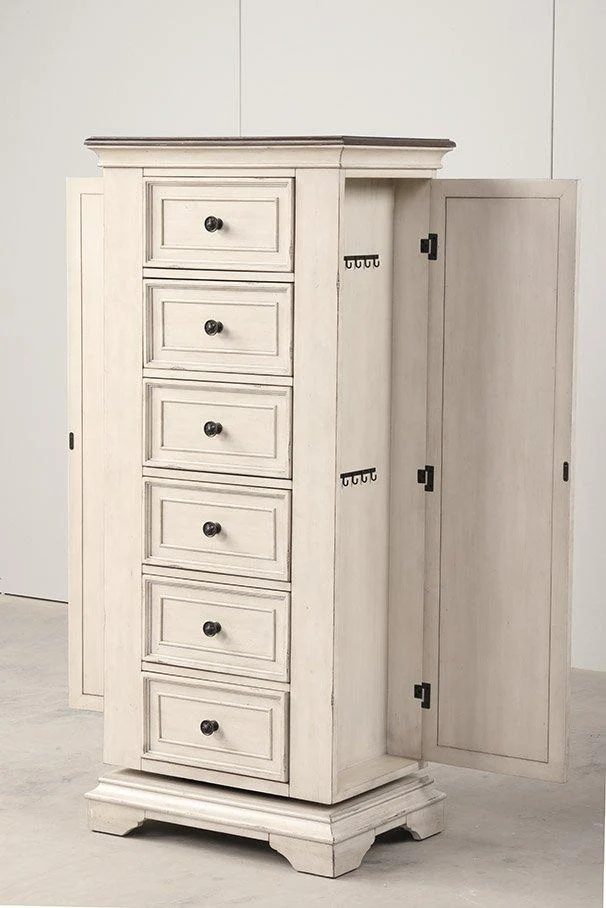ANASTASIA LINGERIE SWIVEL CHEST W/MIRROR-ANT. WHITE - Image 3