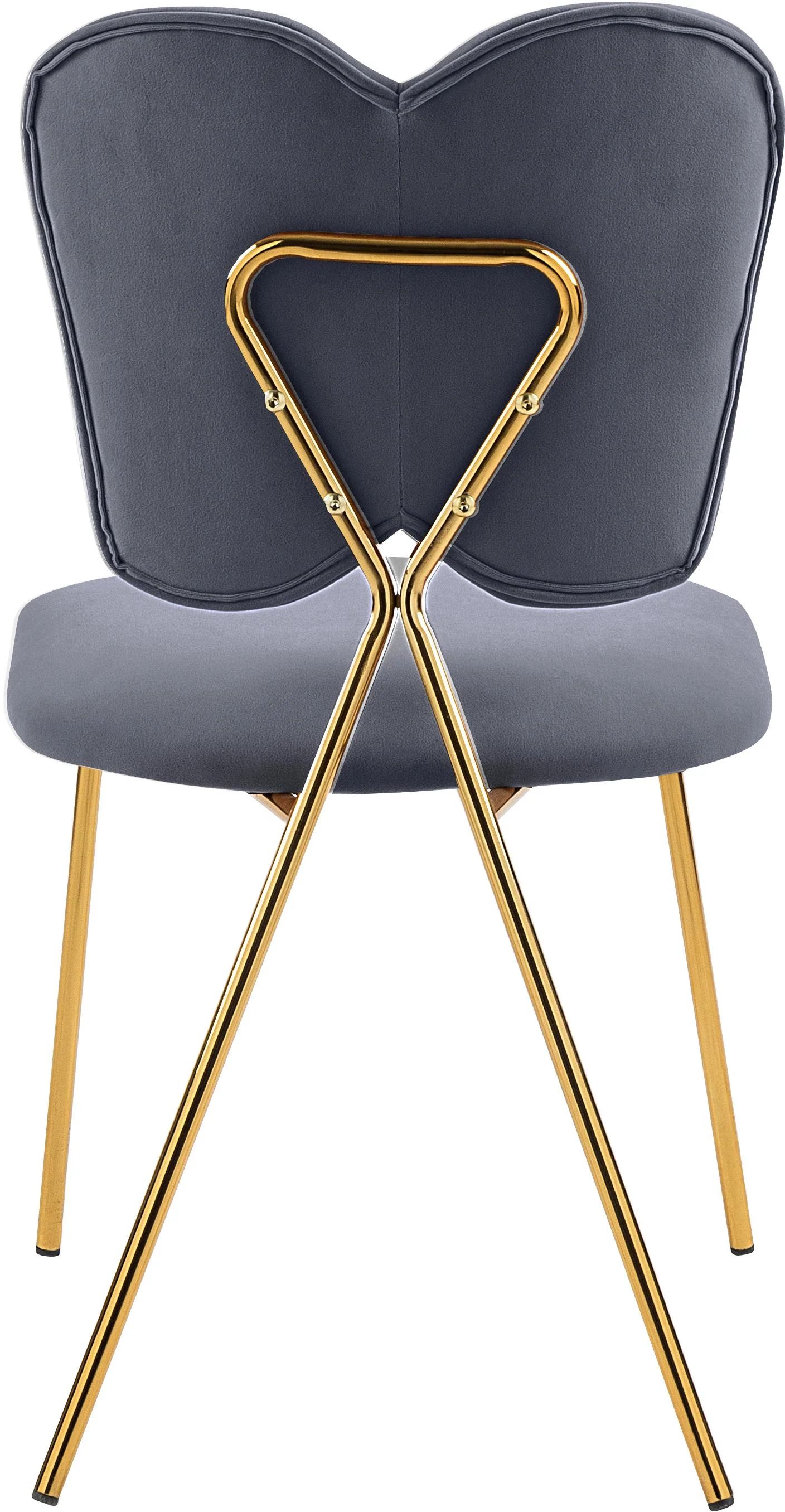 Angel Grey Velvet Dining Chair - Image 2