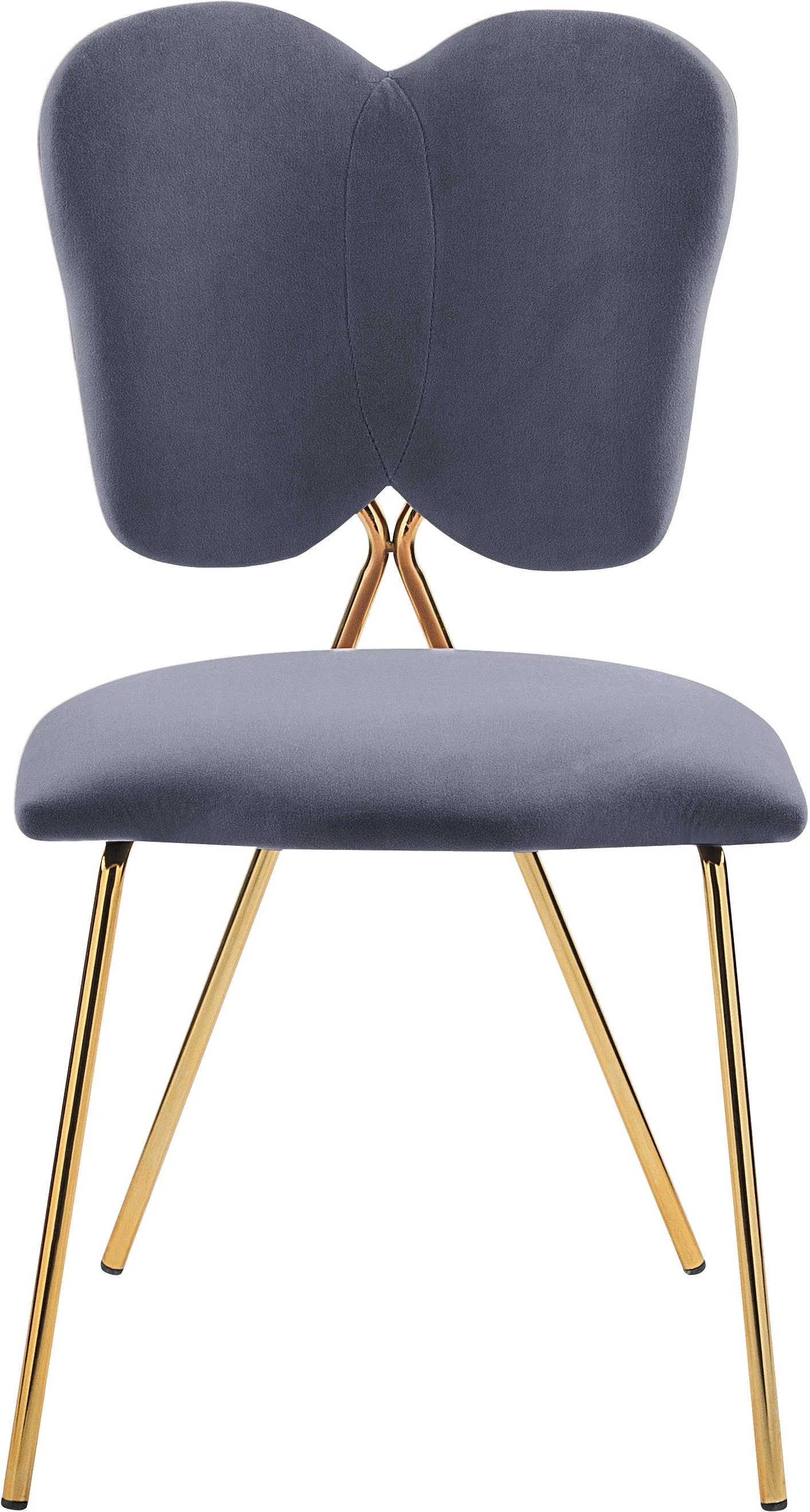 Angel Grey Velvet Dining Chair - Image 3