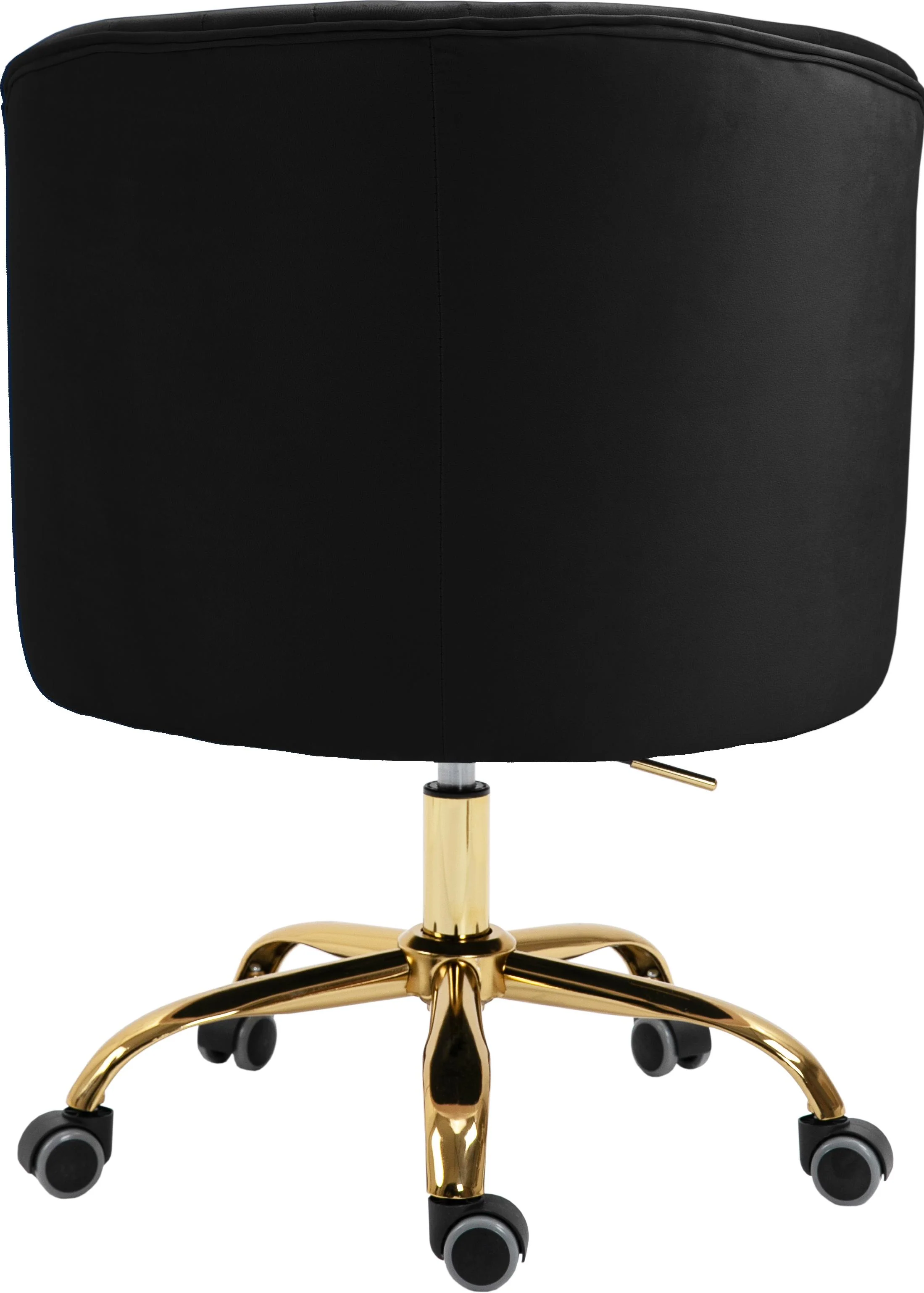 Arden Black Velvet Office Chair - Image 3