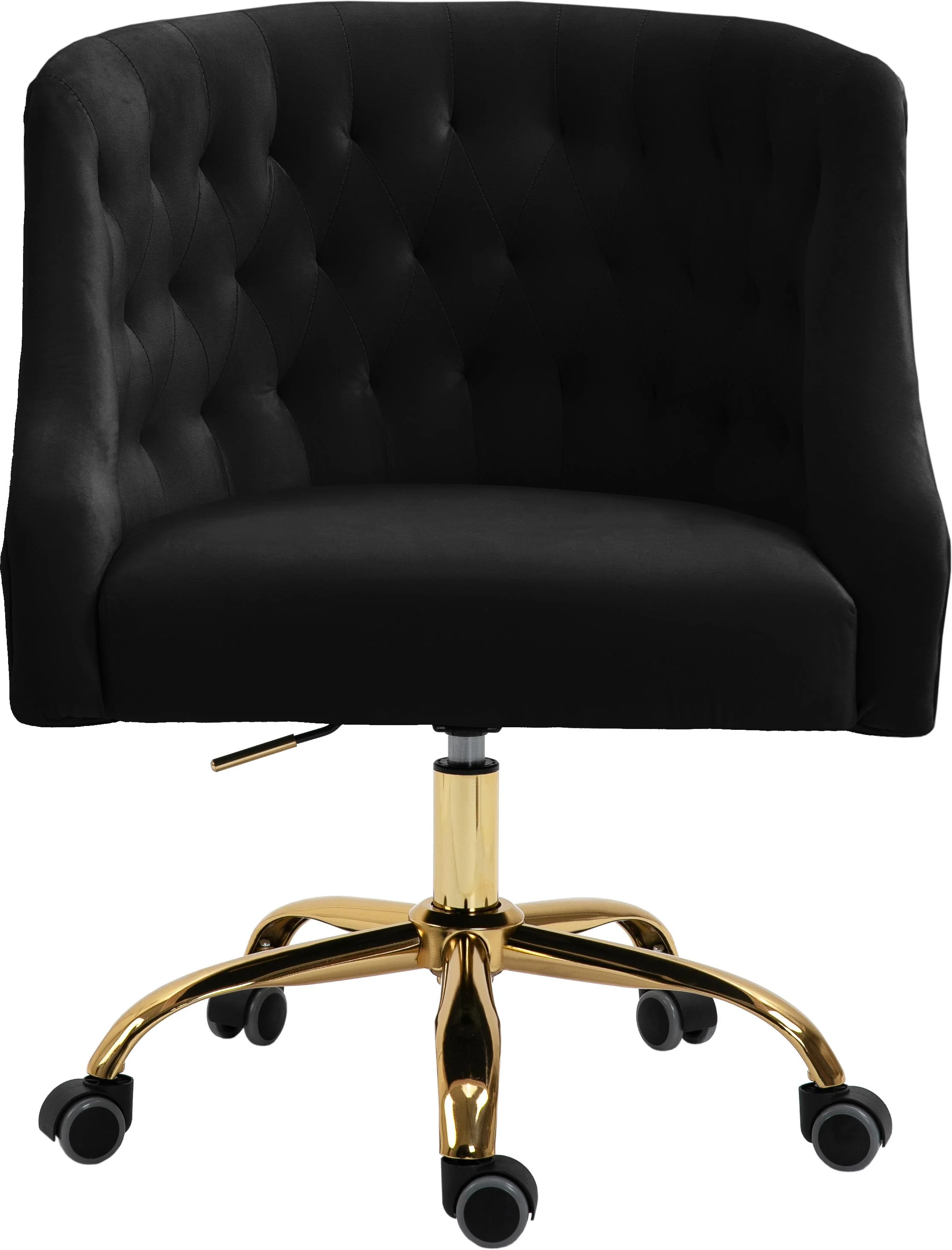 Arden Black Velvet Office Chair - Image 4