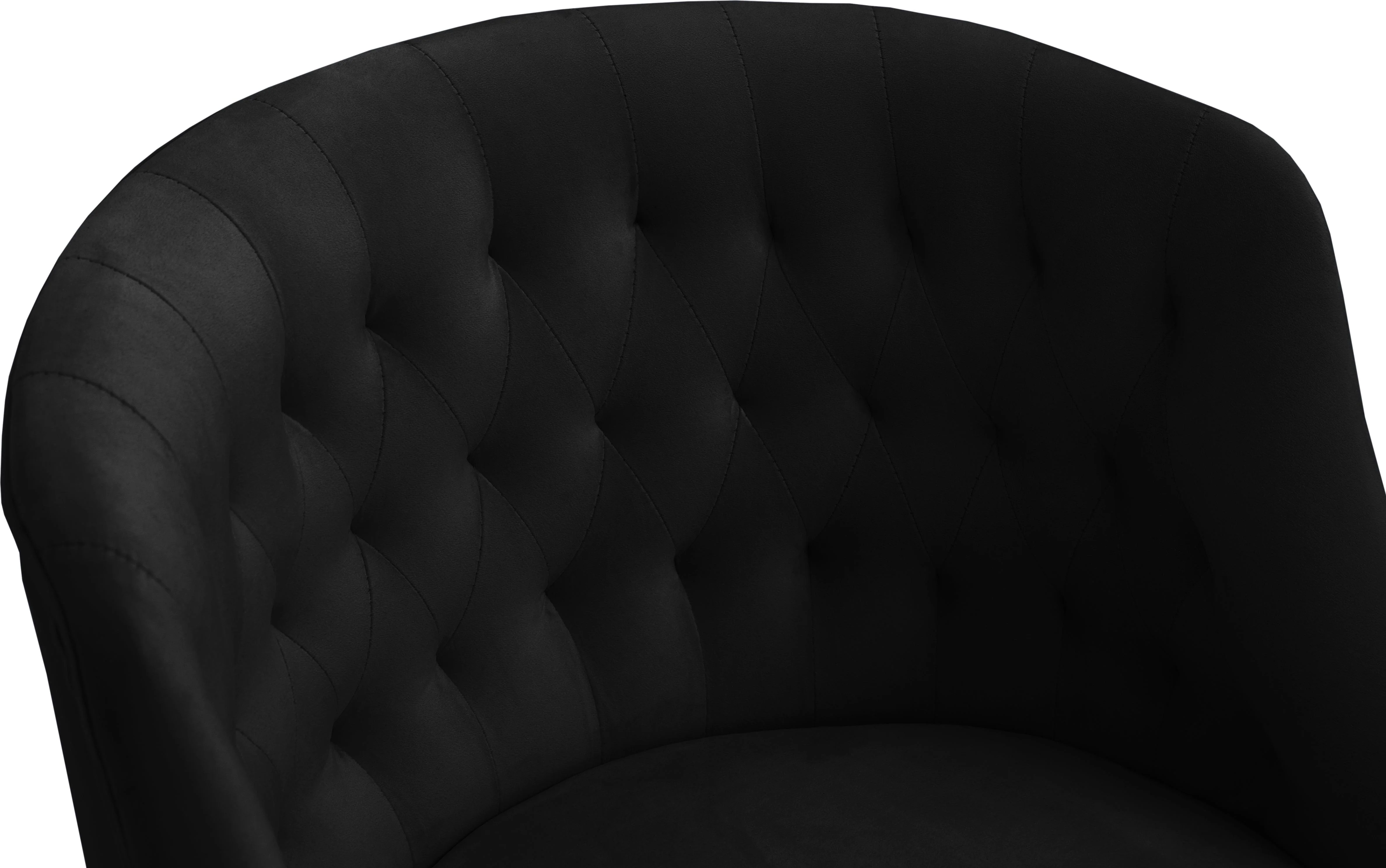 Arden Black Velvet Office Chair - Image 7