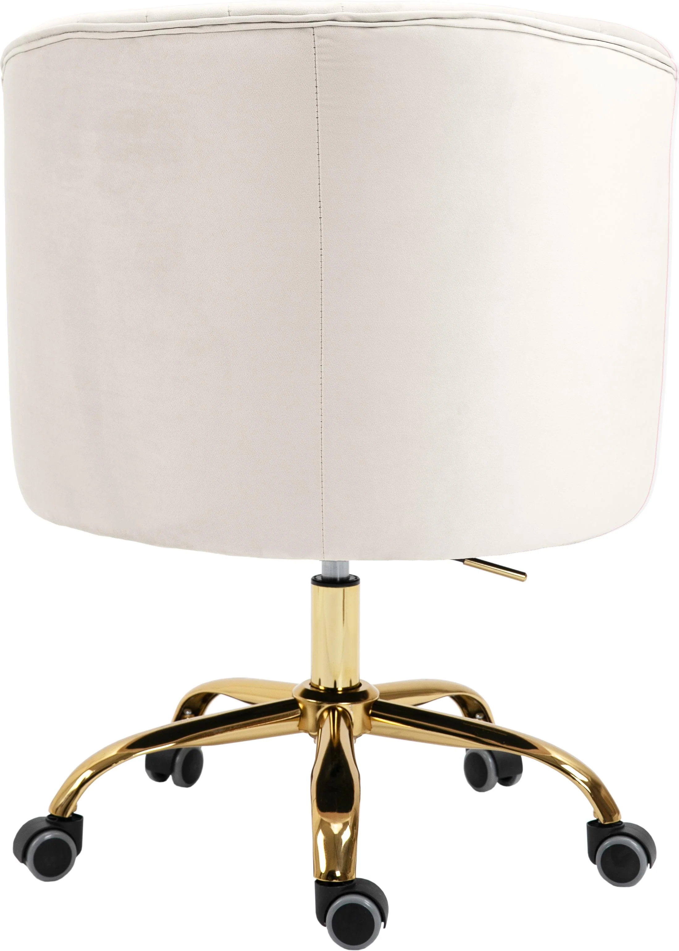 Arden Cream Velvet Office Chair - Image 3