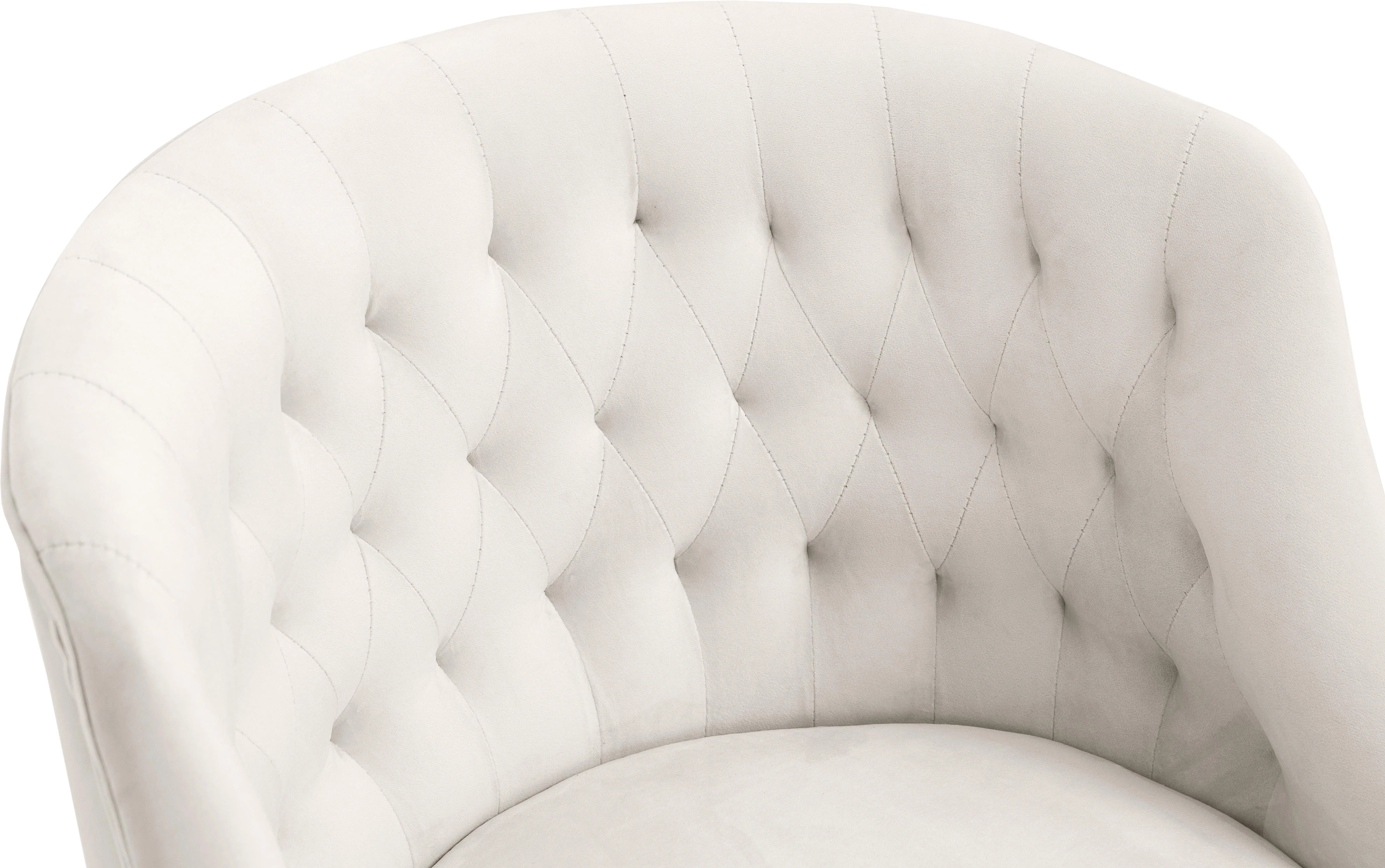 Arden Cream Velvet Office Chair - Image 7