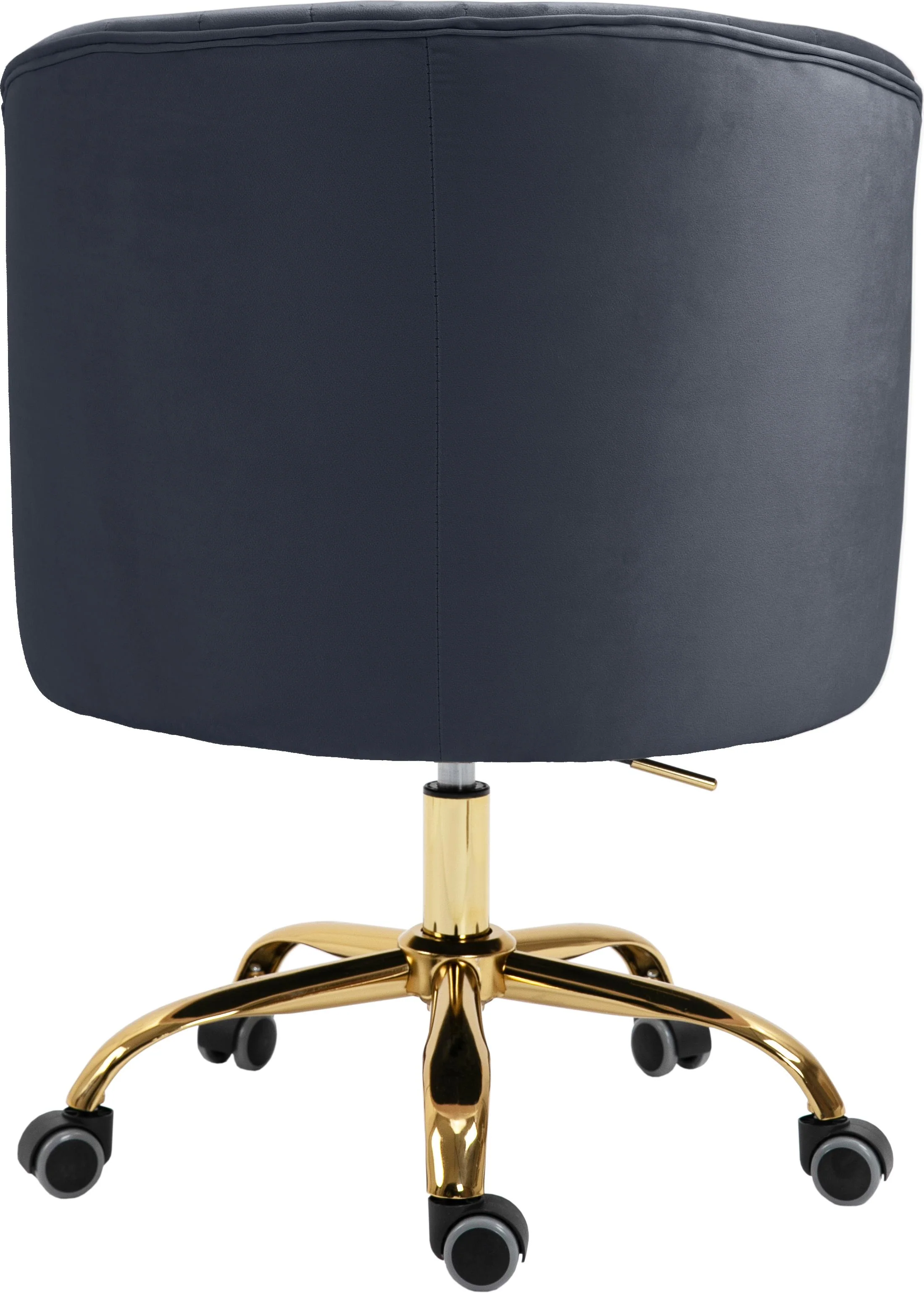 Arden Grey Velvet Office Chair - Image 3