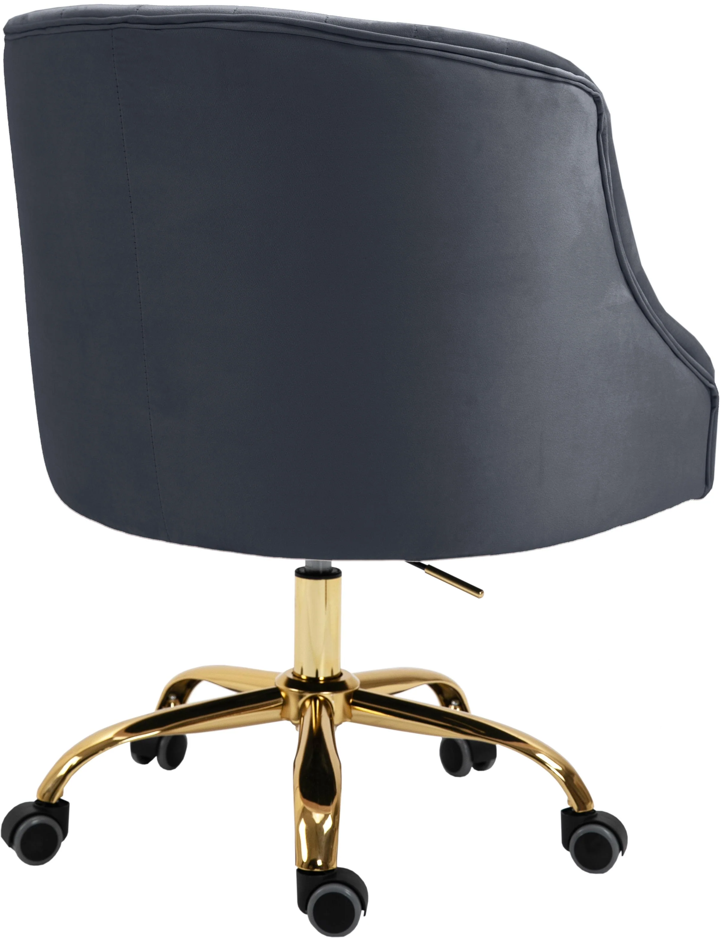 Arden Grey Velvet Office Chair - Image 6