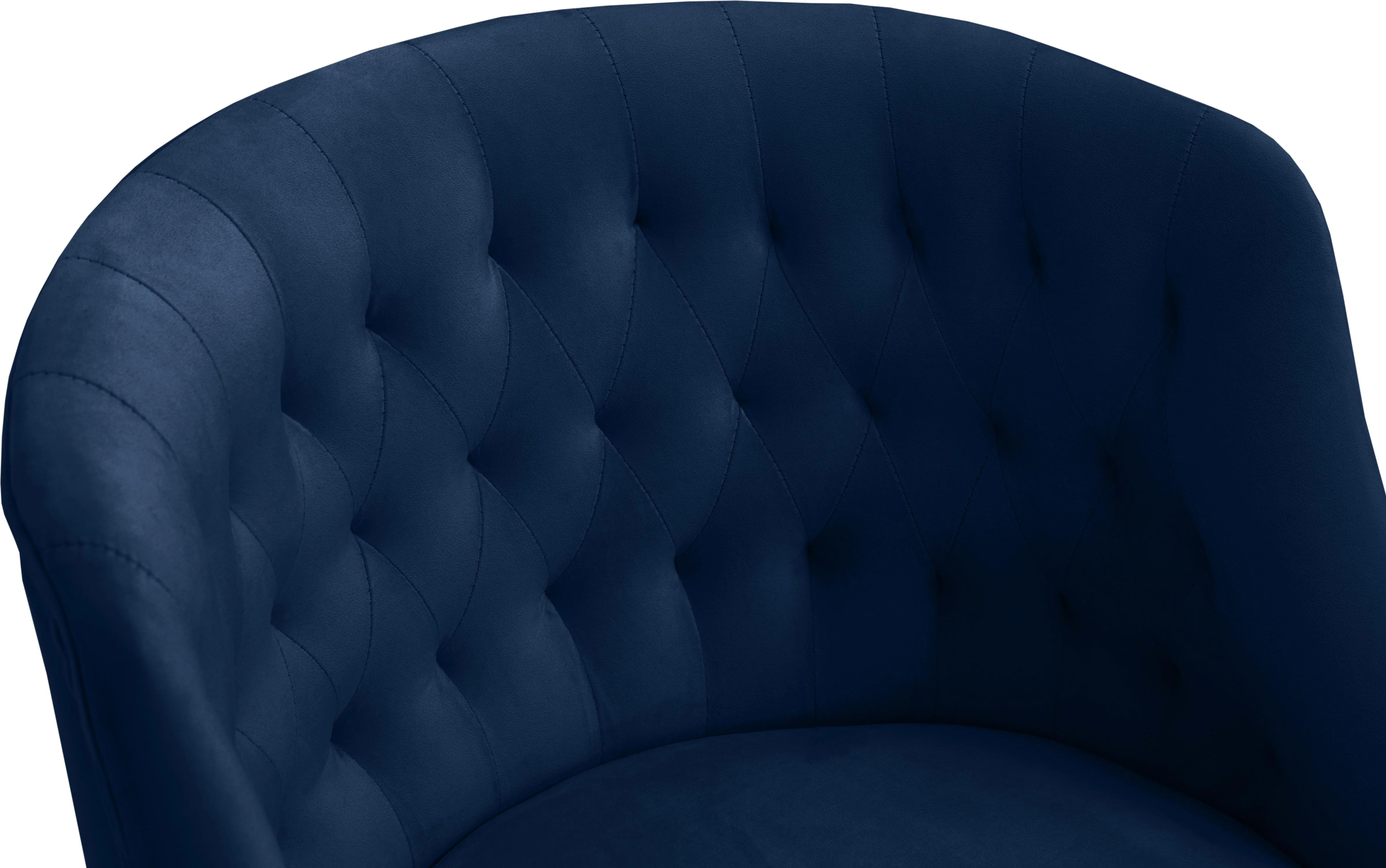 Arden Navy Velvet Office Chair - Image 7
