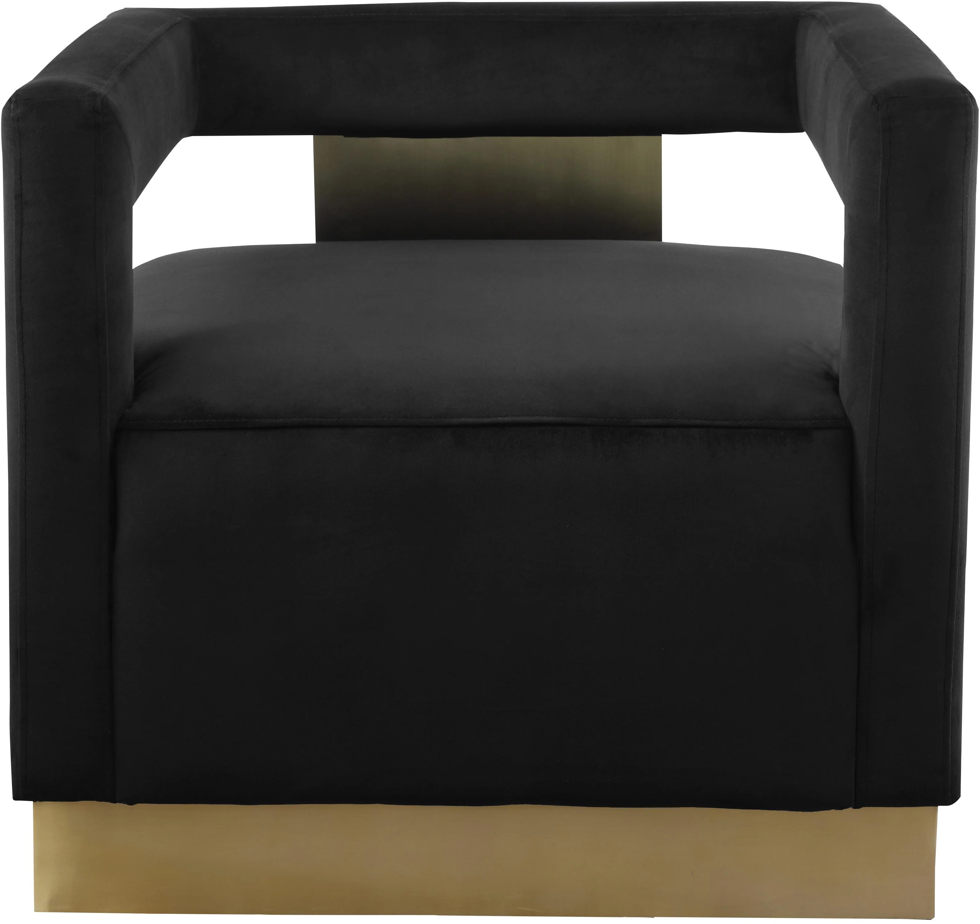 Armani Black Velvet Accent Chair - Image 5
