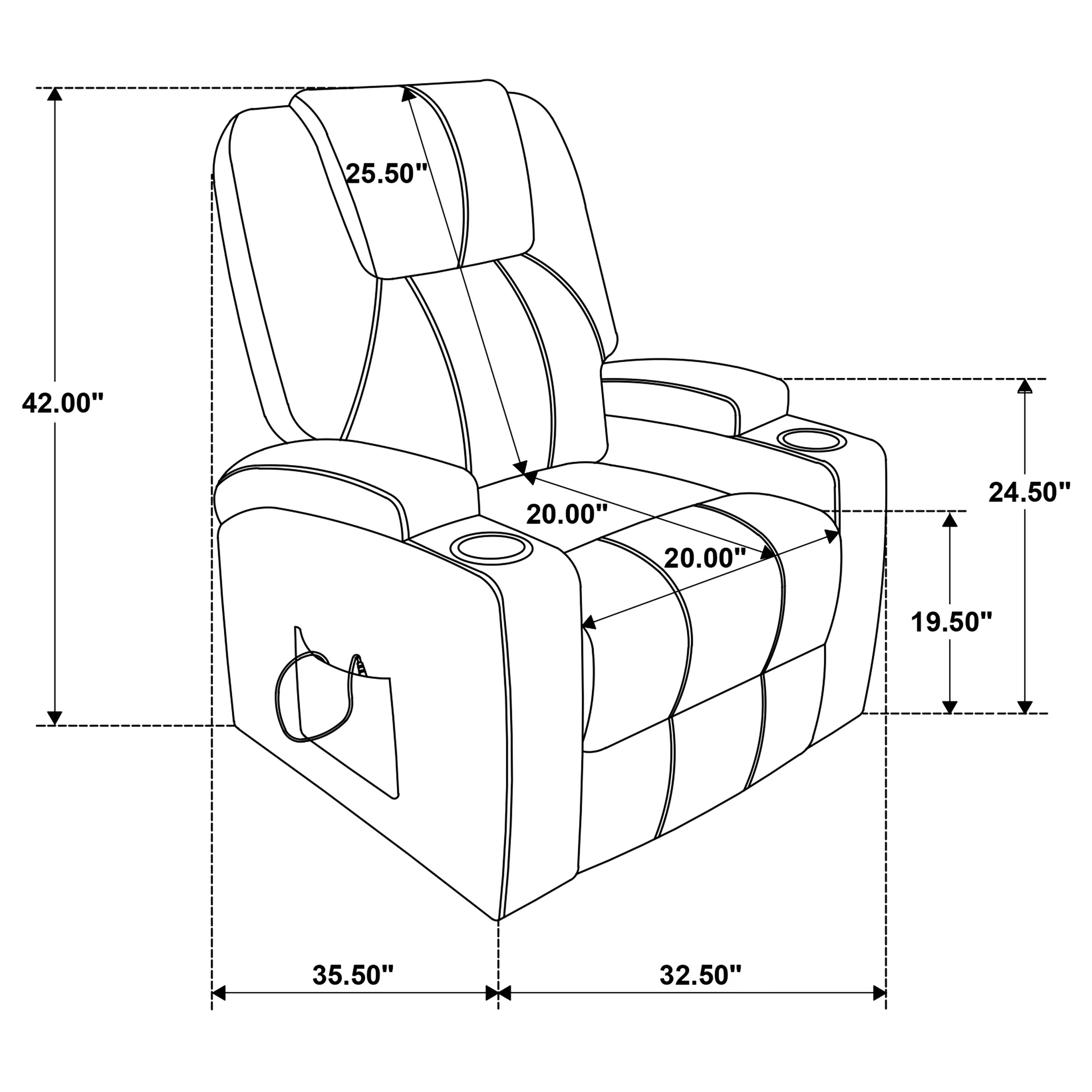 Armstrong Power Lift Massage Recliner - Image 45