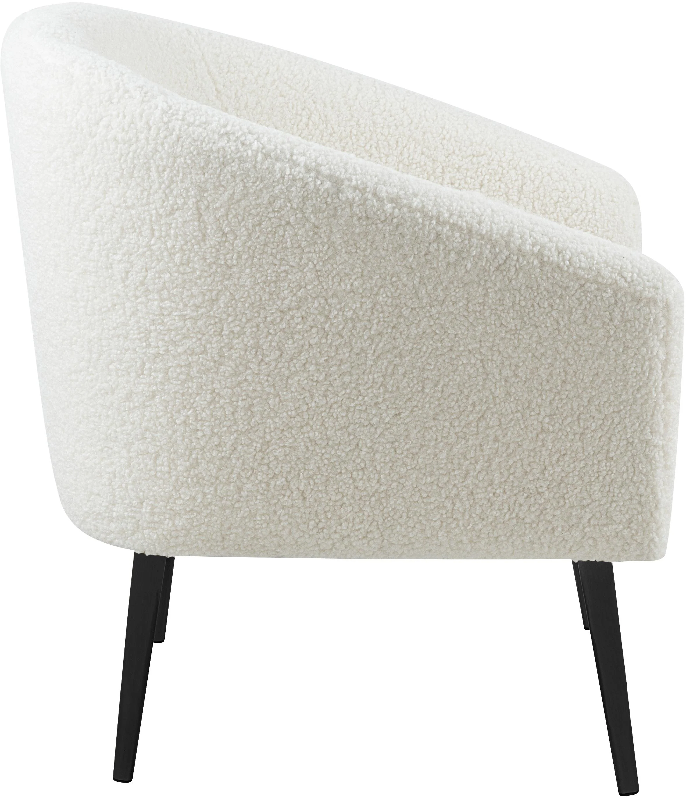 Barlow White Faux Sheepskin Fur Accent Chair - Image 11