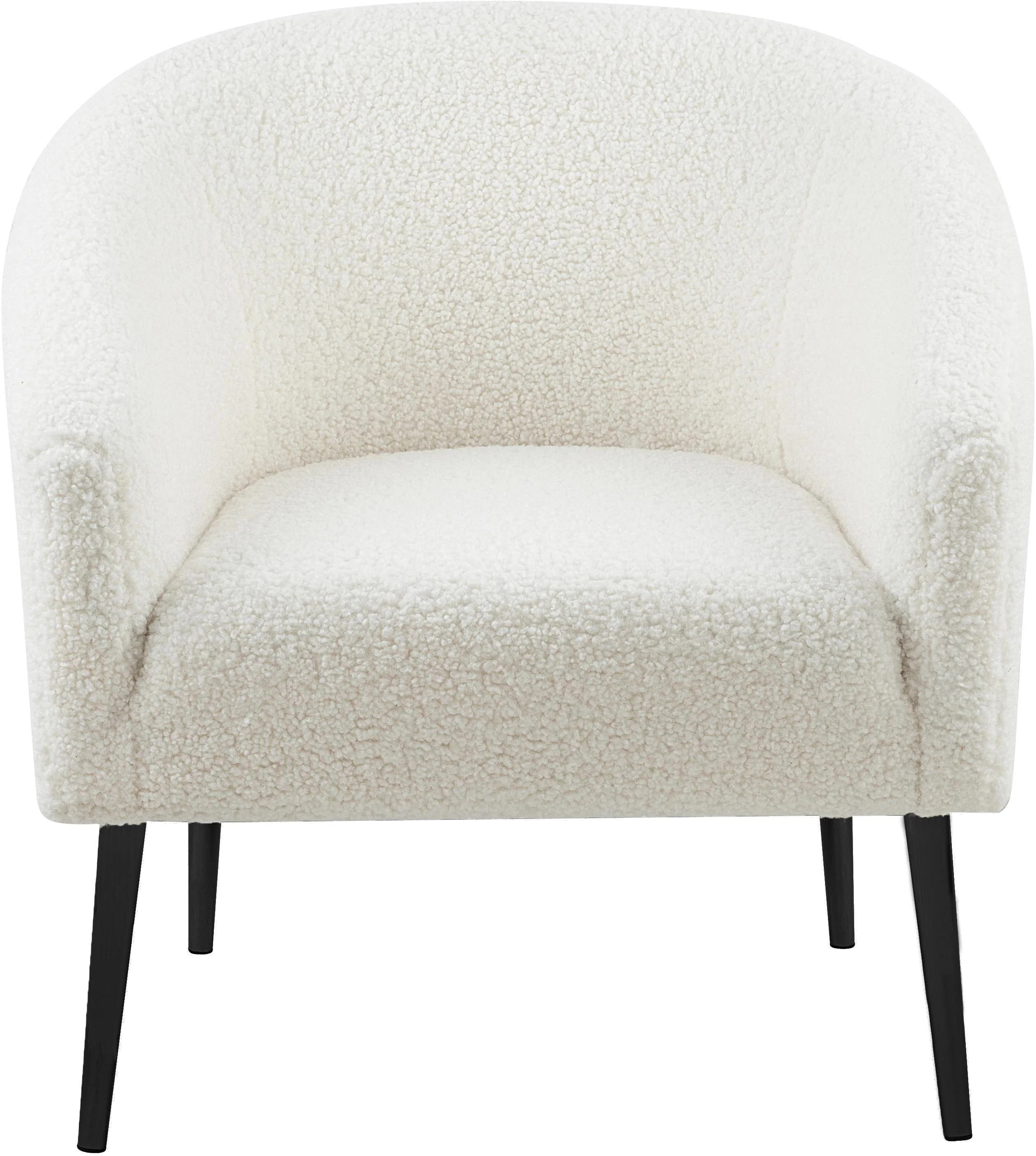 Barlow White Faux Sheepskin Fur Accent Chair - Image 12