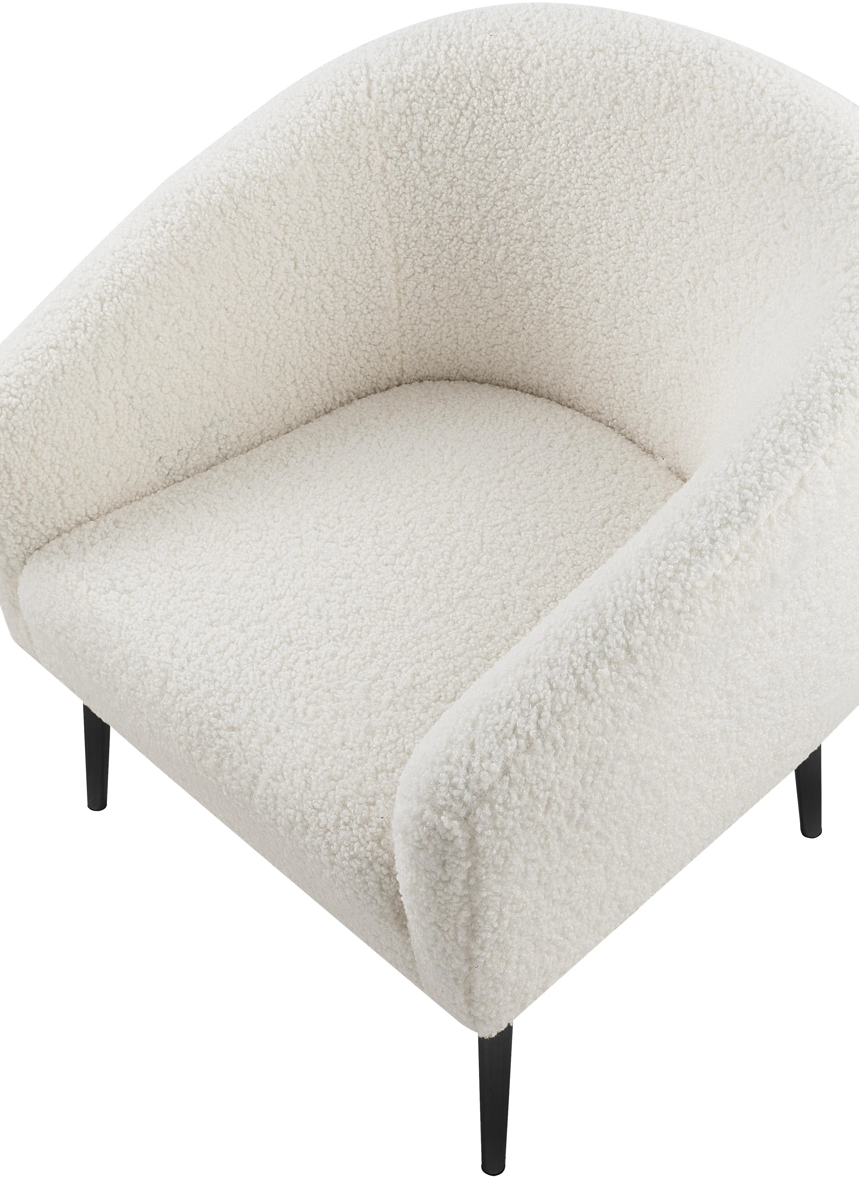 Barlow White Faux Sheepskin Fur Accent Chair - Image 14