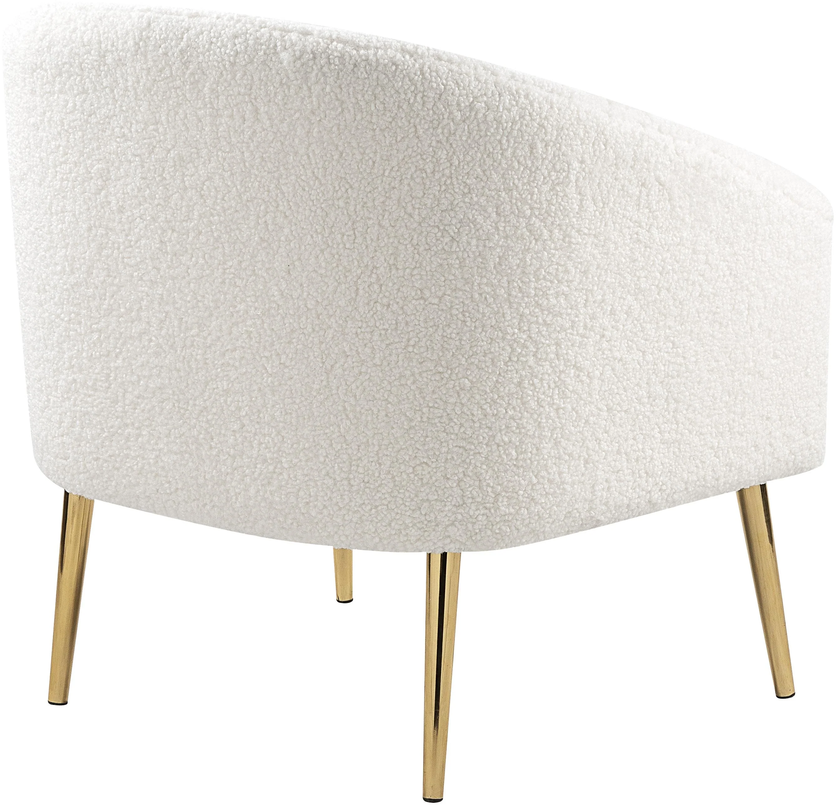 Barlow White Faux Sheepskin Fur Accent Chair - Image 6