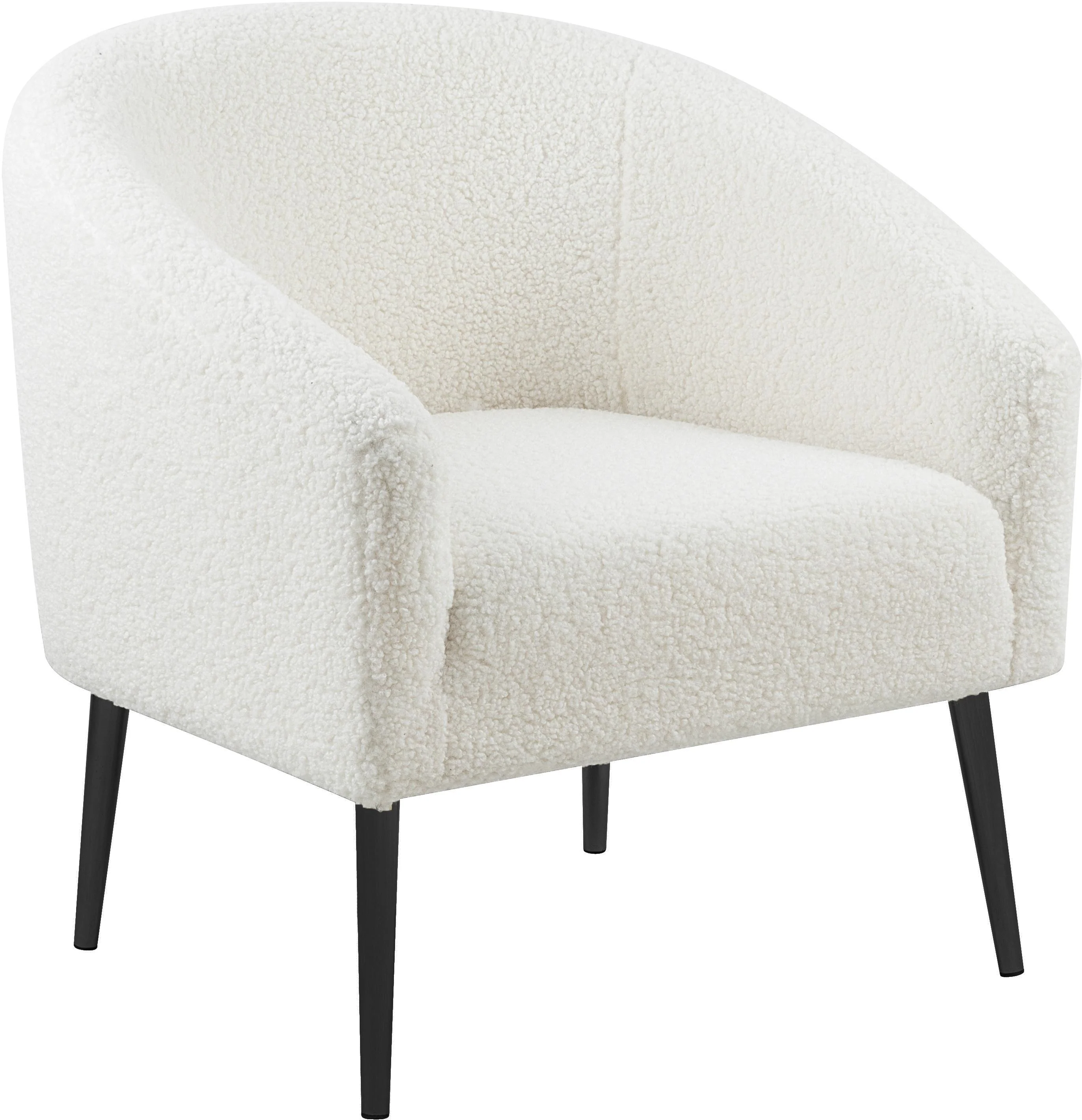 Barlow White Faux Sheepskin Fur Accent Chair - Image 8