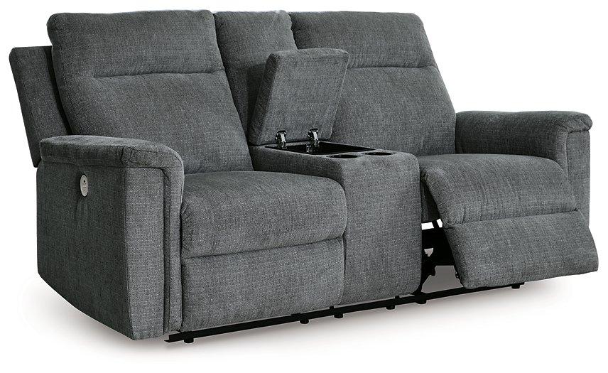 Barnsana Power Reclining Loveseat with Console - Image 6