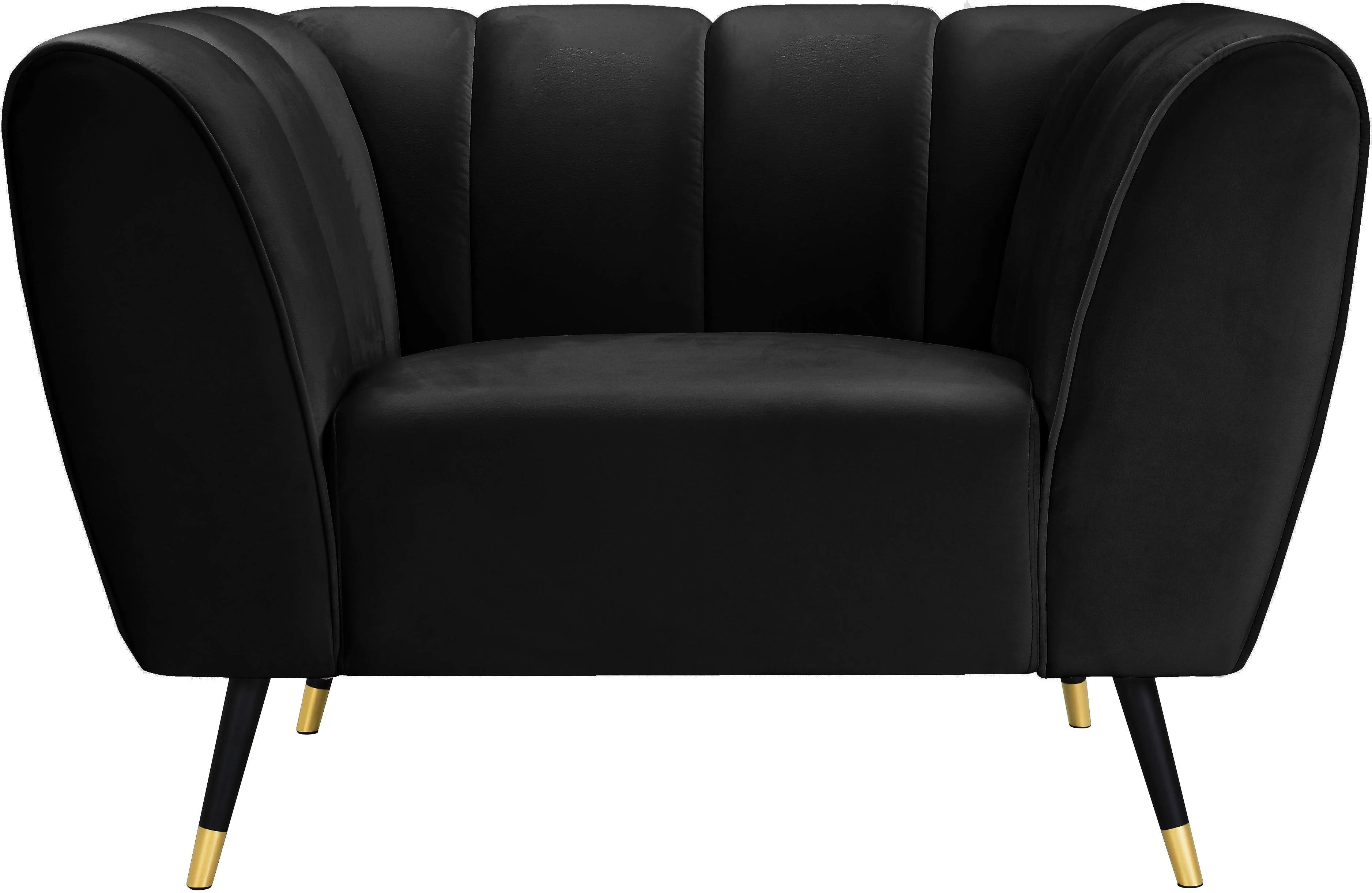 Beaumont Black Velvet Chair - Image 3