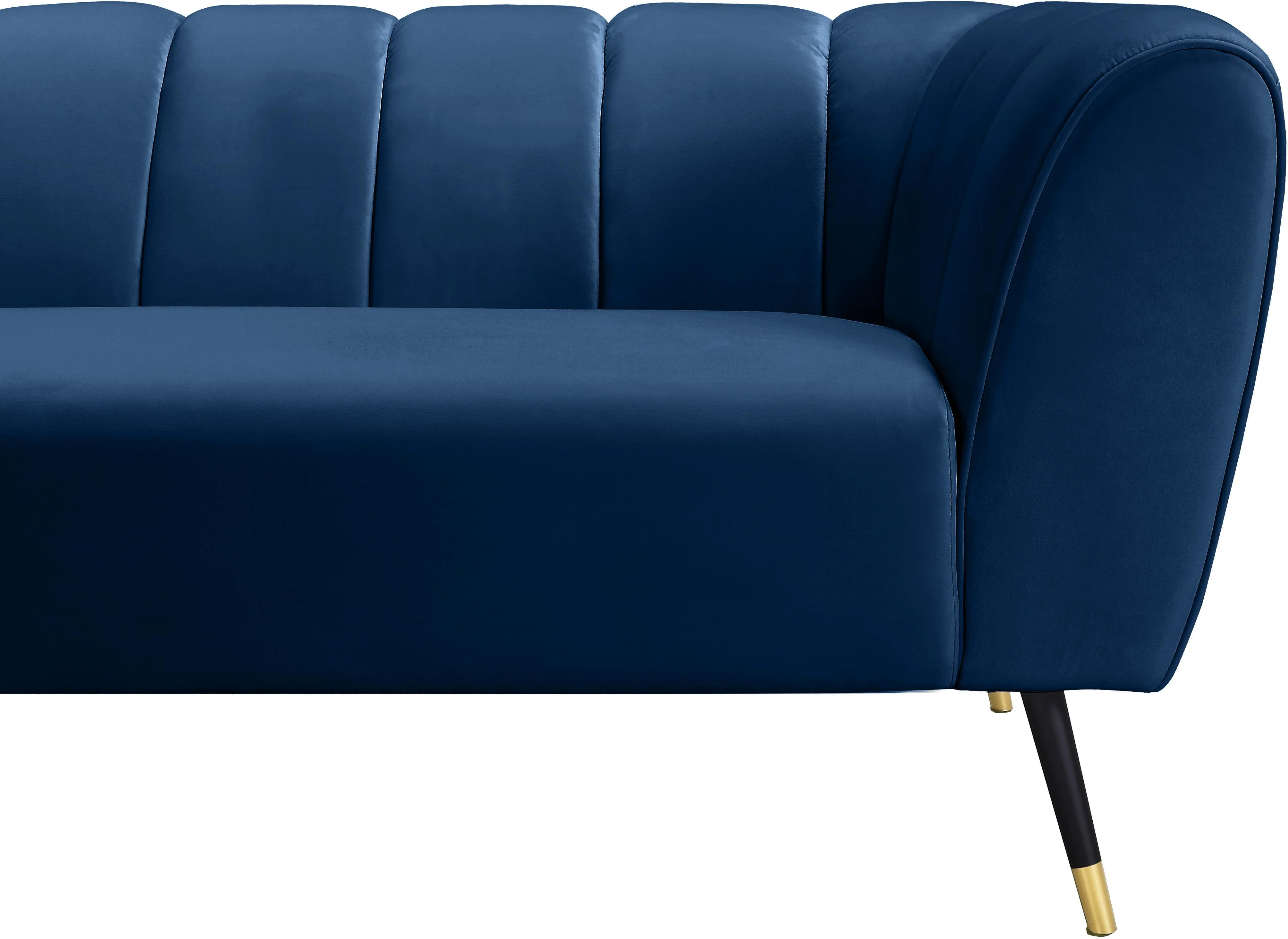 Beaumont Navy Velvet Sofa - Image 6