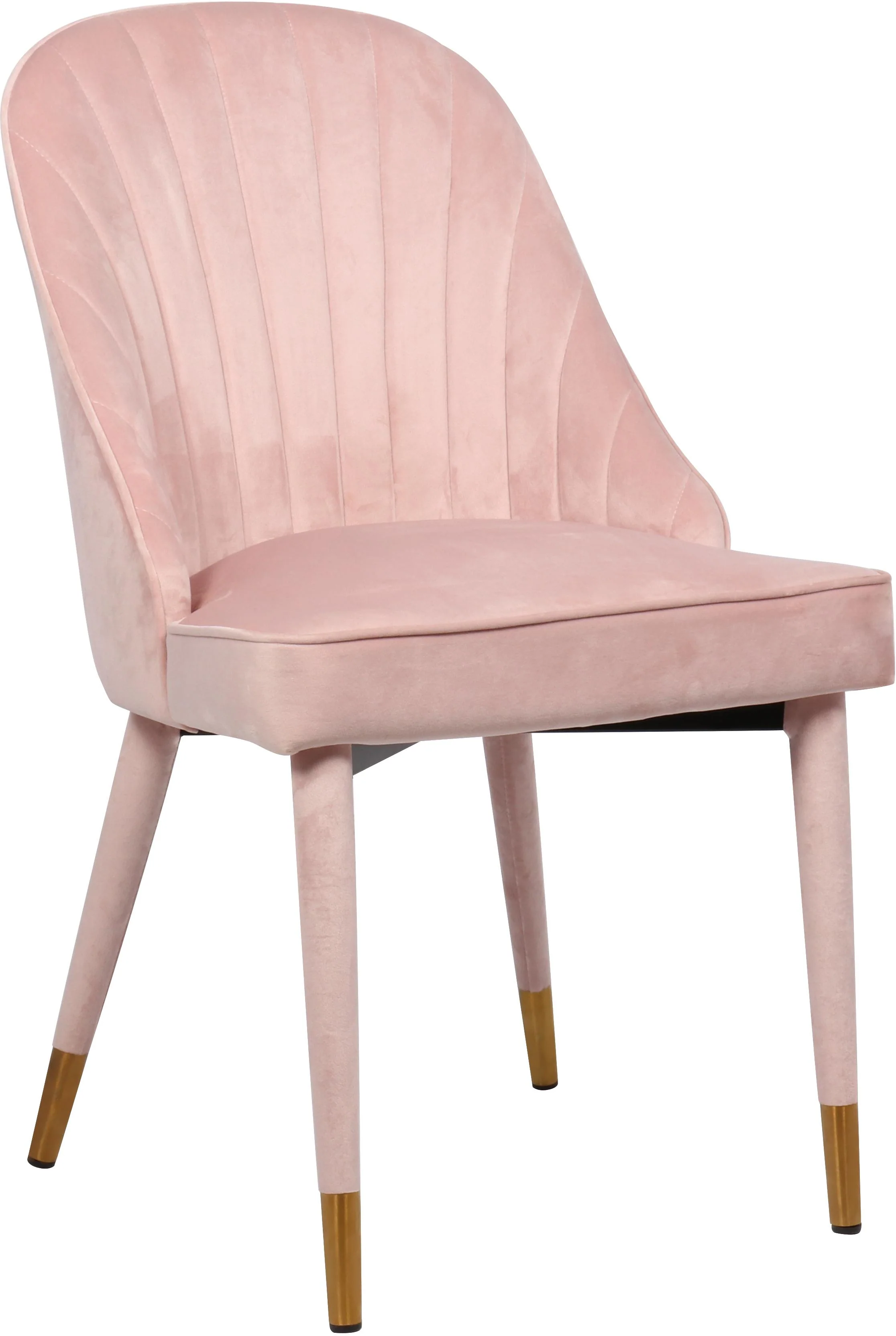Belle Pink Velvet Dining Chair - Image 4