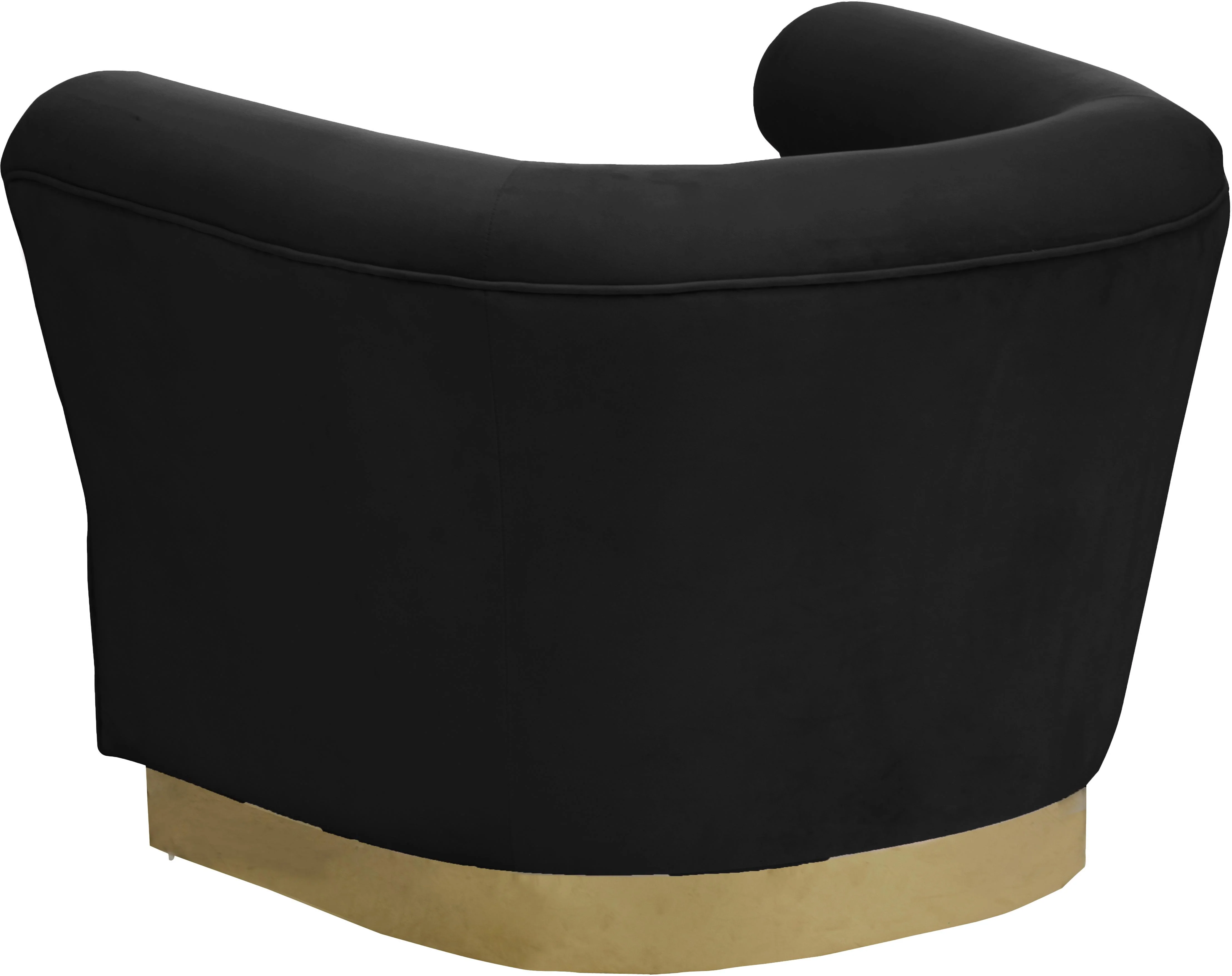 Bellini Black Velvet Chair - Image 3