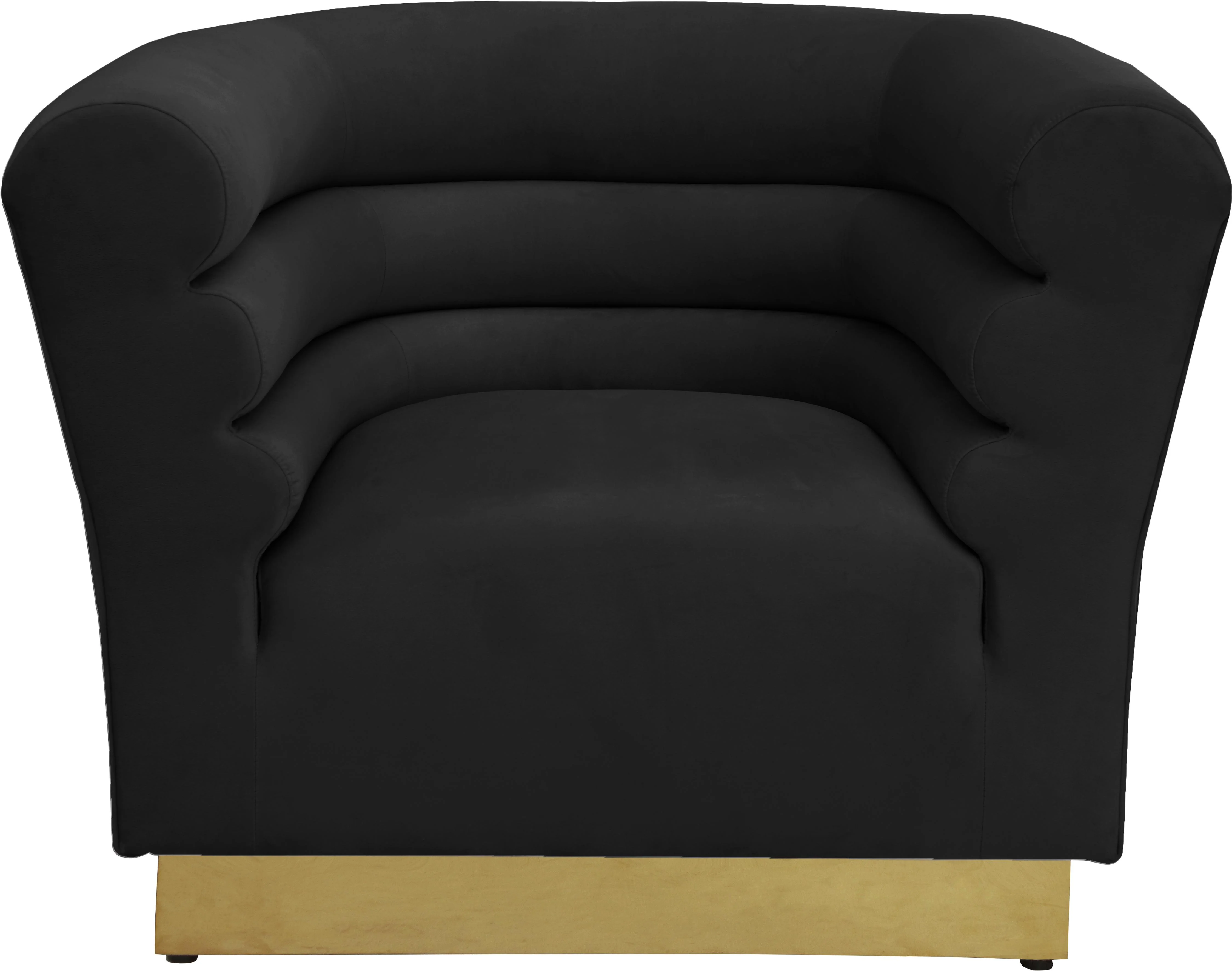 Bellini Black Velvet Chair - Image 4
