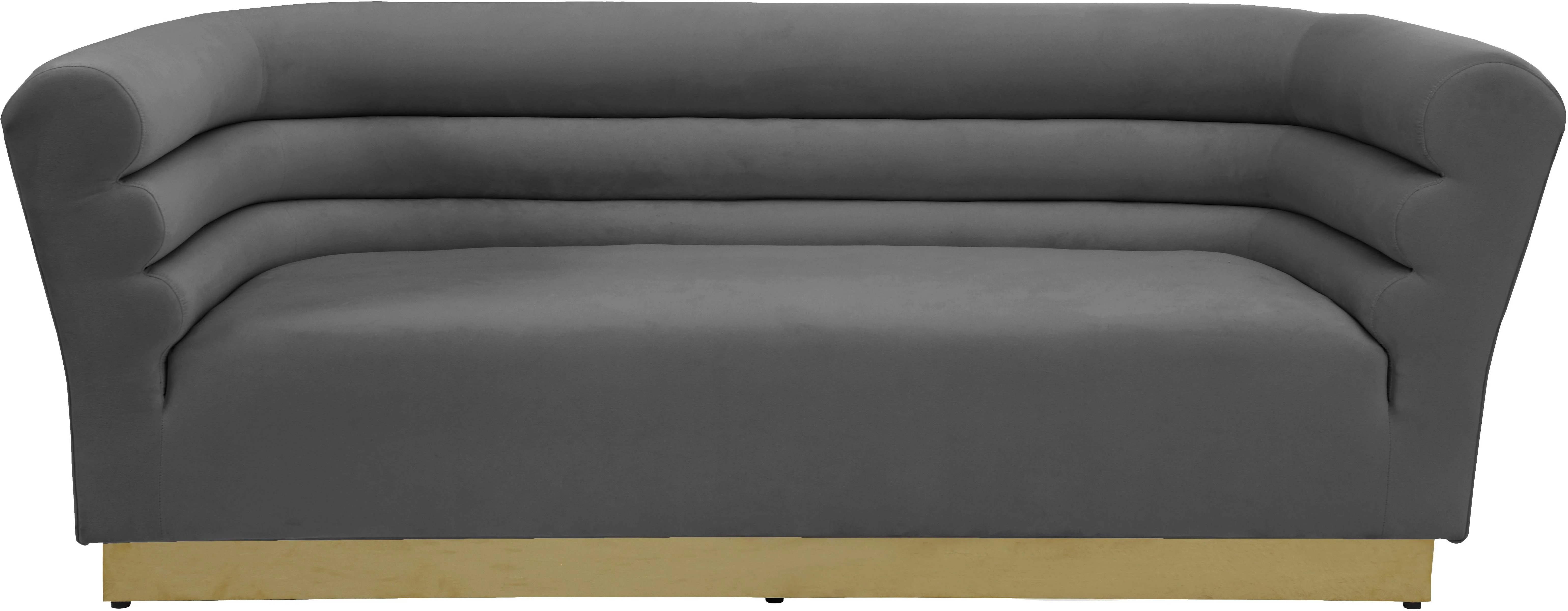 Bellini Grey Velvet Sofa - Image 4