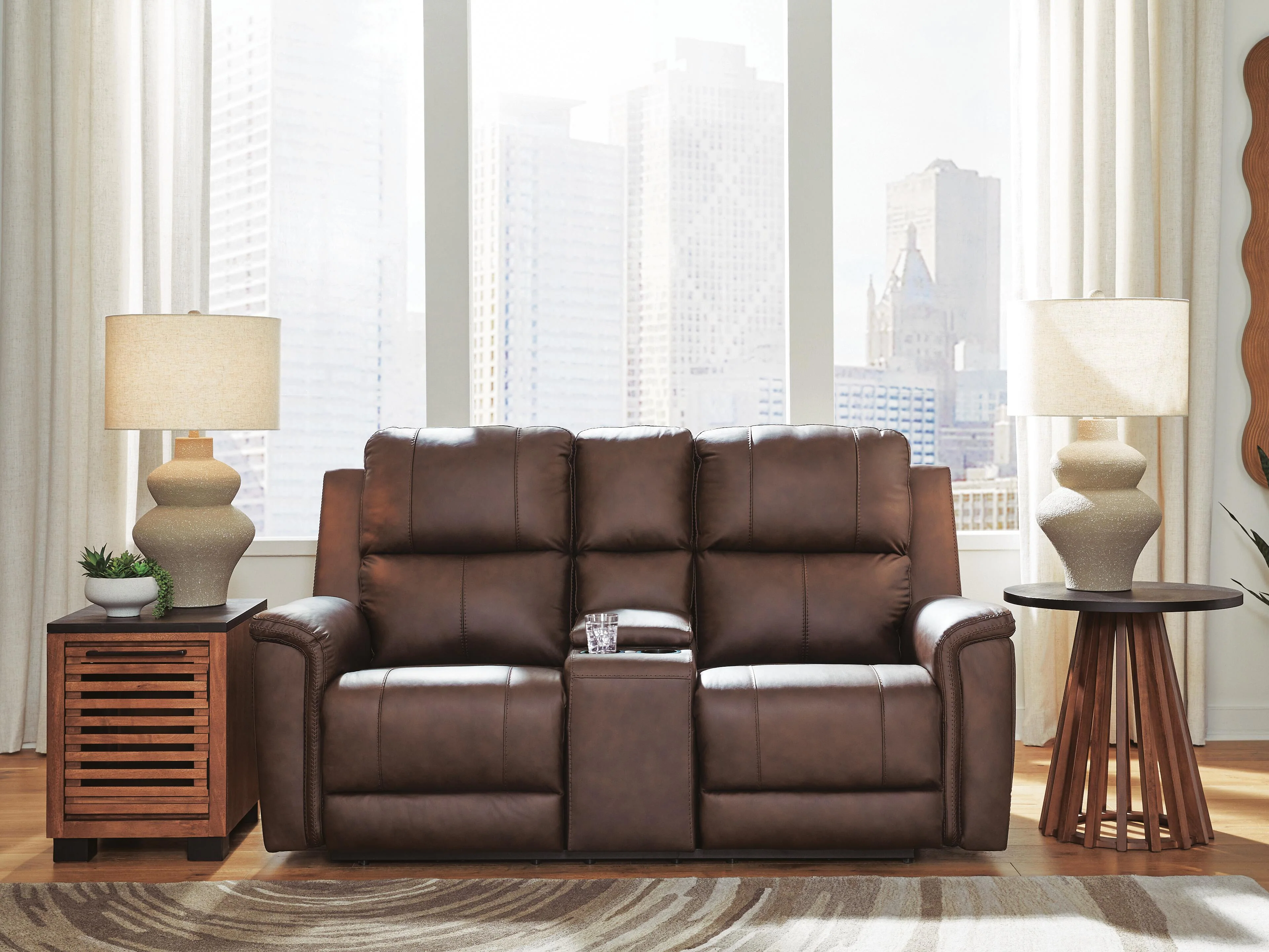 Bleckley Power Reclining Loveseat with Console - Image 2