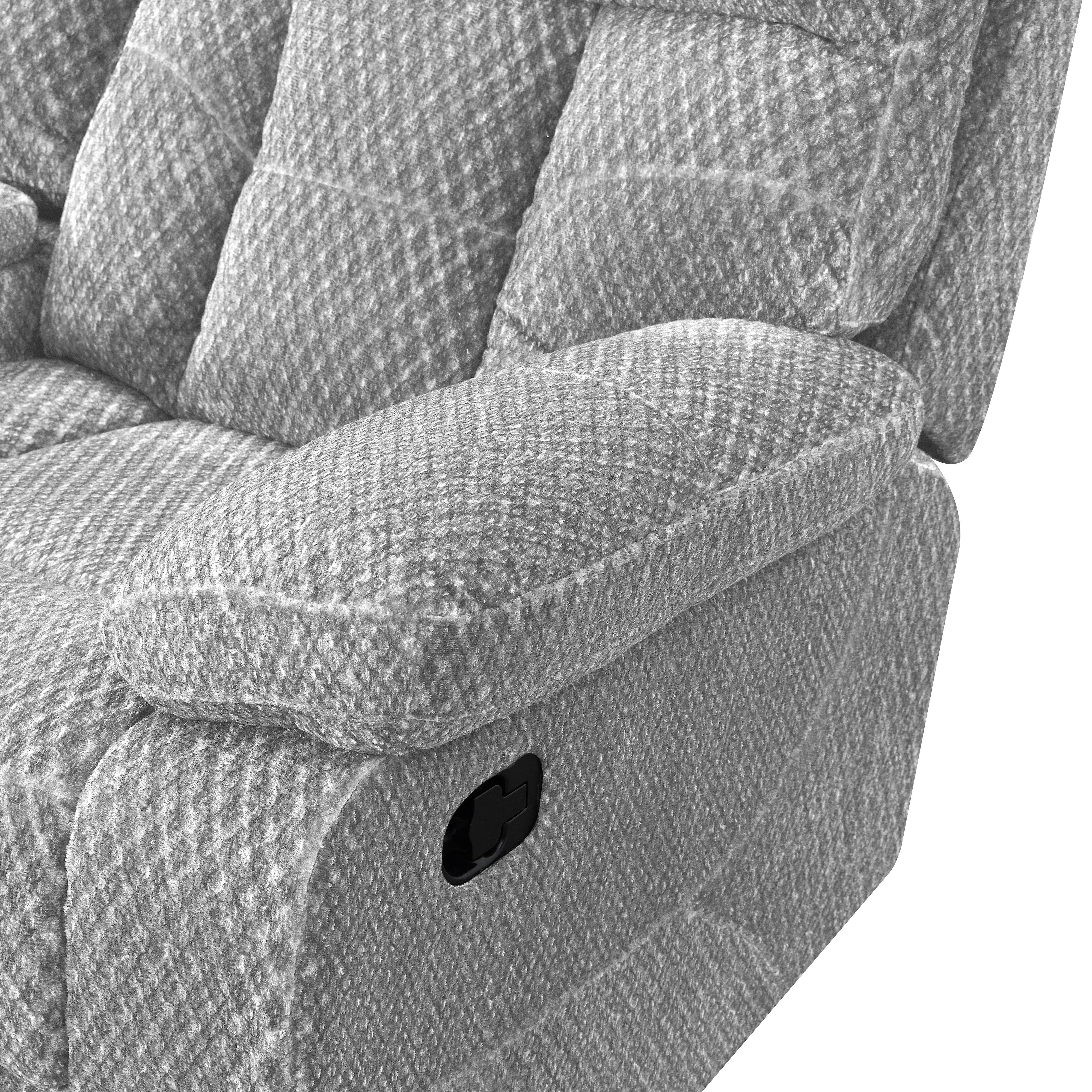 BRAVO CONSOLE LOVESEAT W/ DUAL RECLINERS-STONE - Image 5