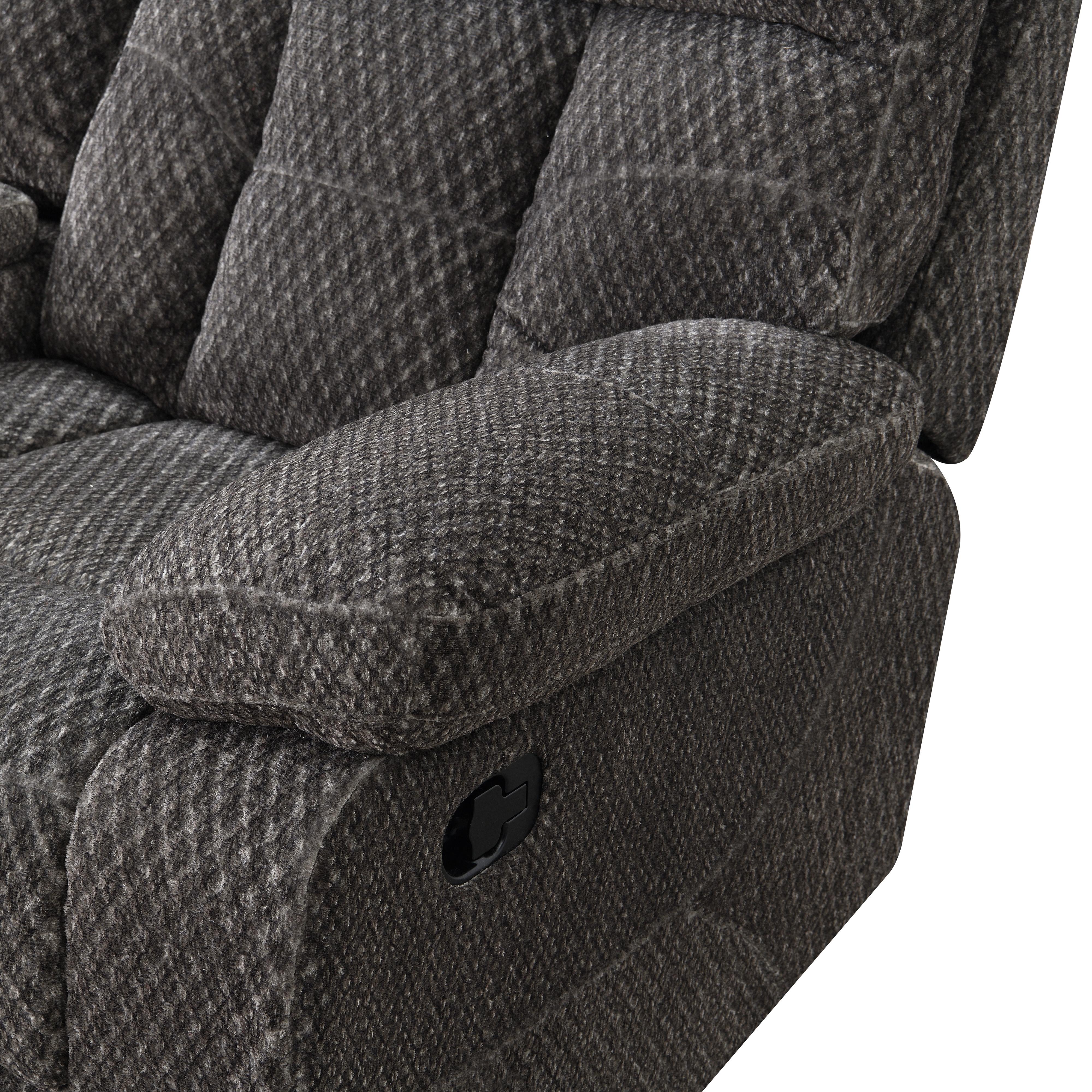 BRAVO SOFA W/DUAL RECLINER-CHARCOAL - Image 5
