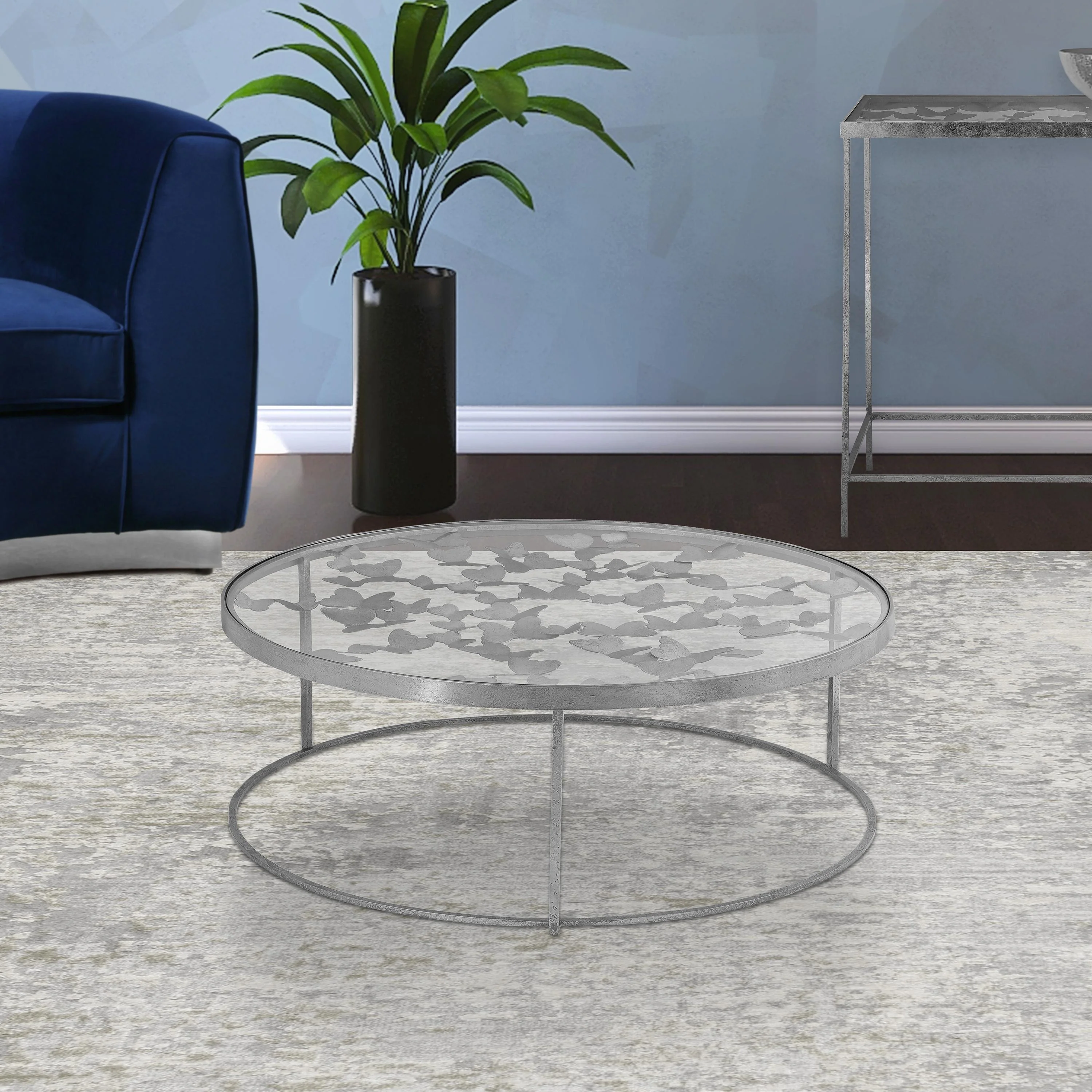 Butterfly Silver Coffee Table - Image 5